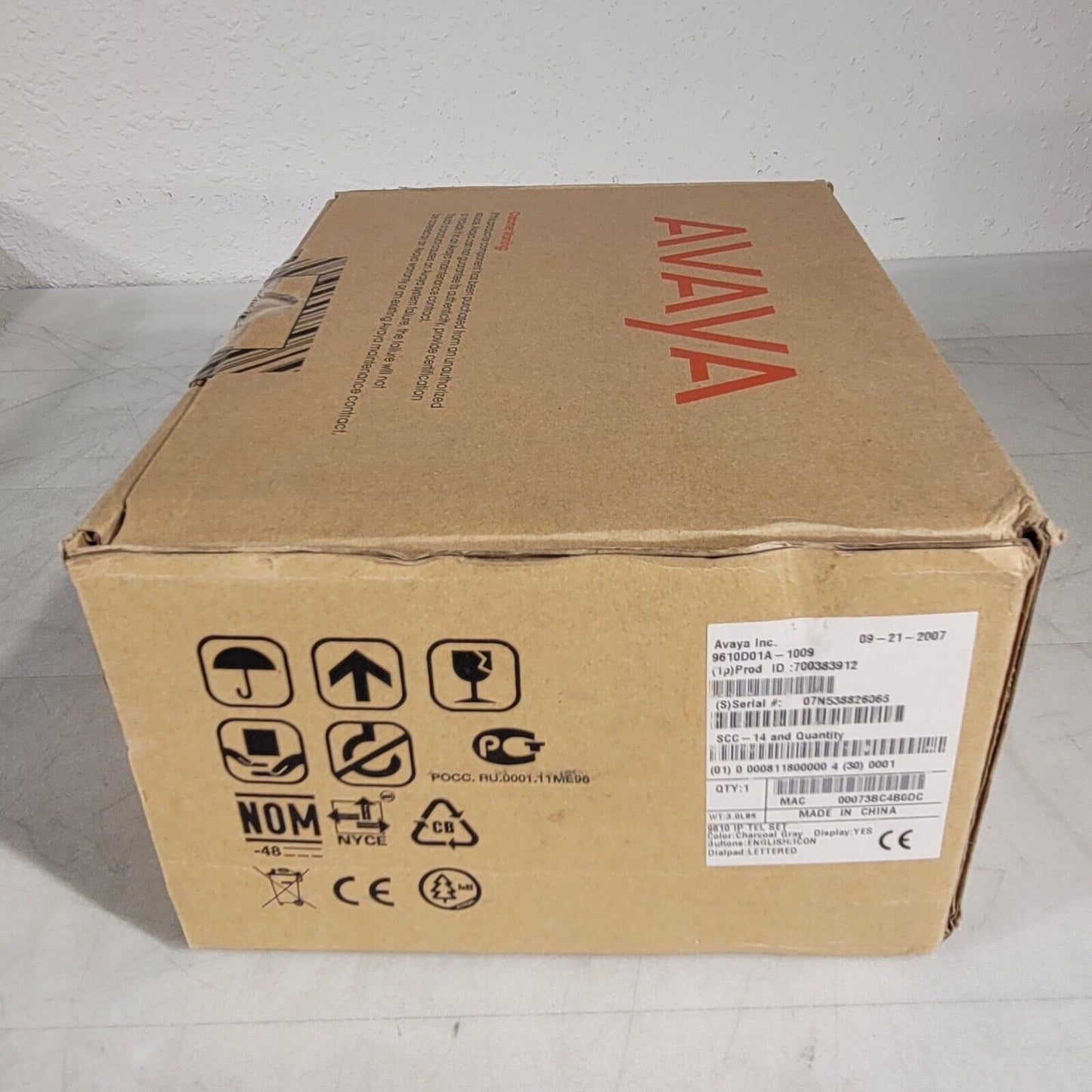 Avaya 9610 IP Phone w/Stand Charcoal Gray 700383912 9610D01A -1009