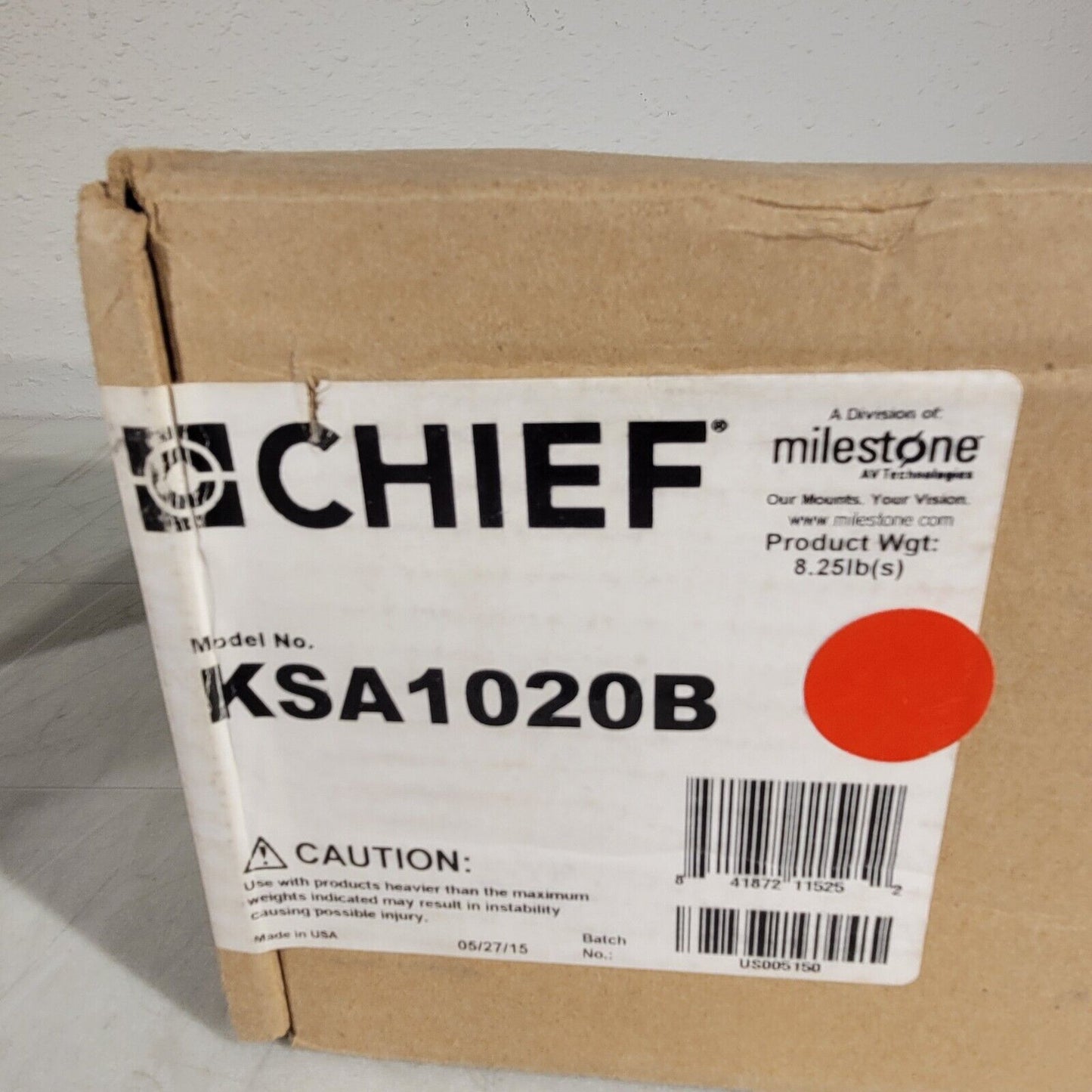 Chief KSA1020B CPU Wall or Desk Mount 40lb Capacity Adjustable Hight 9.75-18"