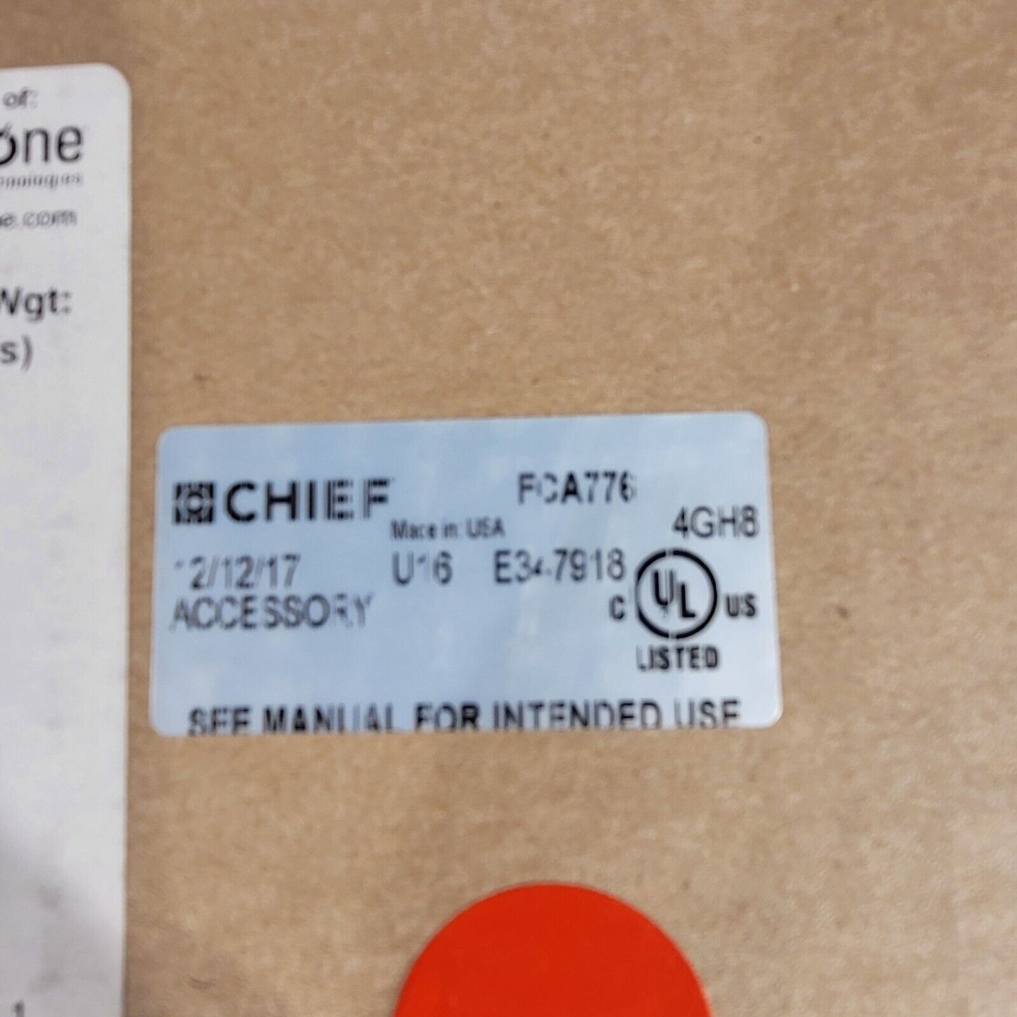 Chief FCA776 FUSION LVM Leveling Feet Accessory 6X Feet