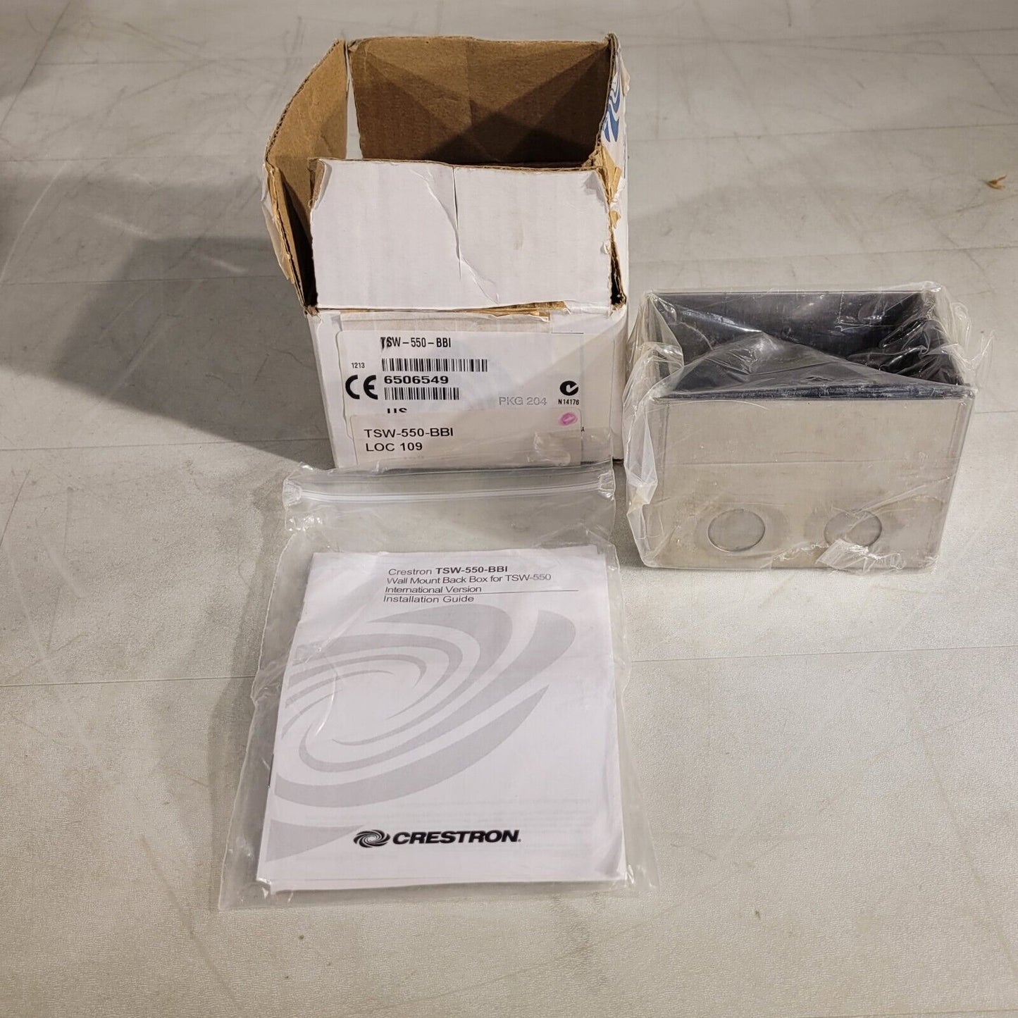 Creston TSW-550-BBI Wall Mount Back Box 4x3×3" For Class 2 Wiring