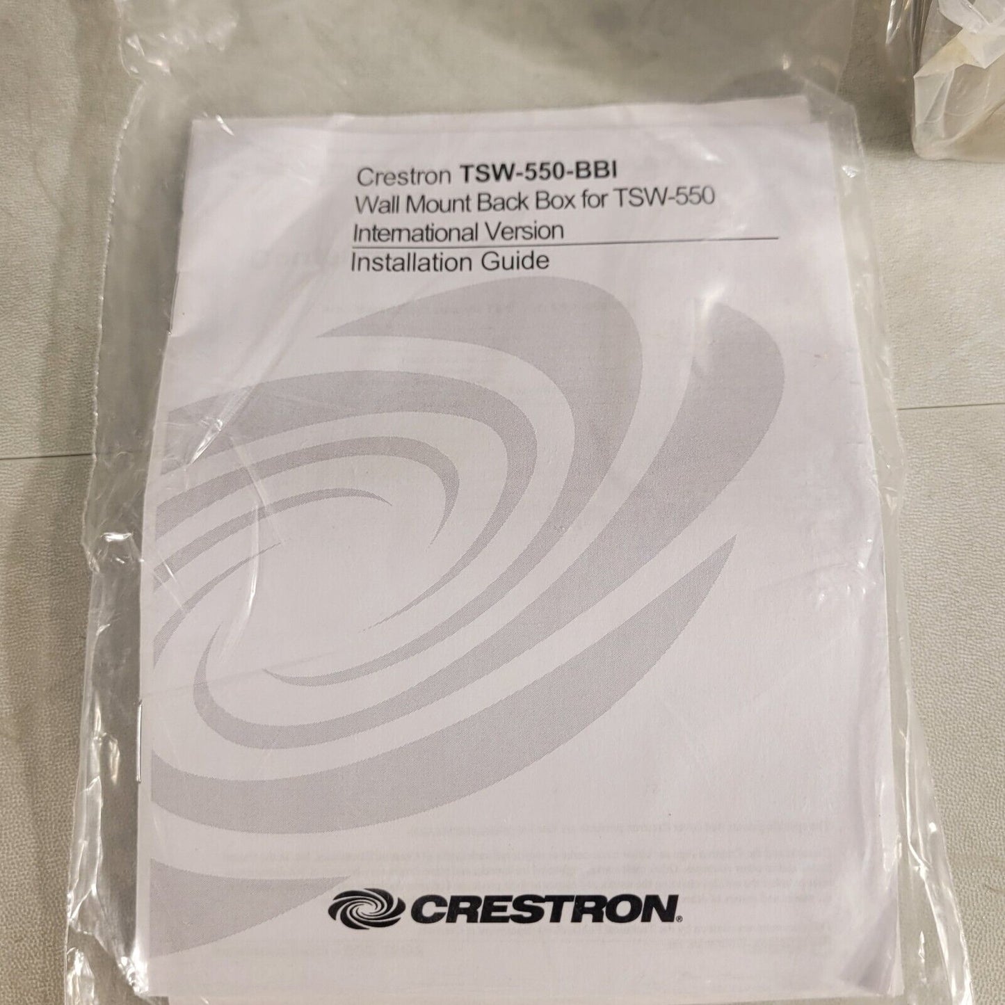 Creston TSW-550-BBI Wall Mount Back Box 4x3×3" For Class 2 Wiring