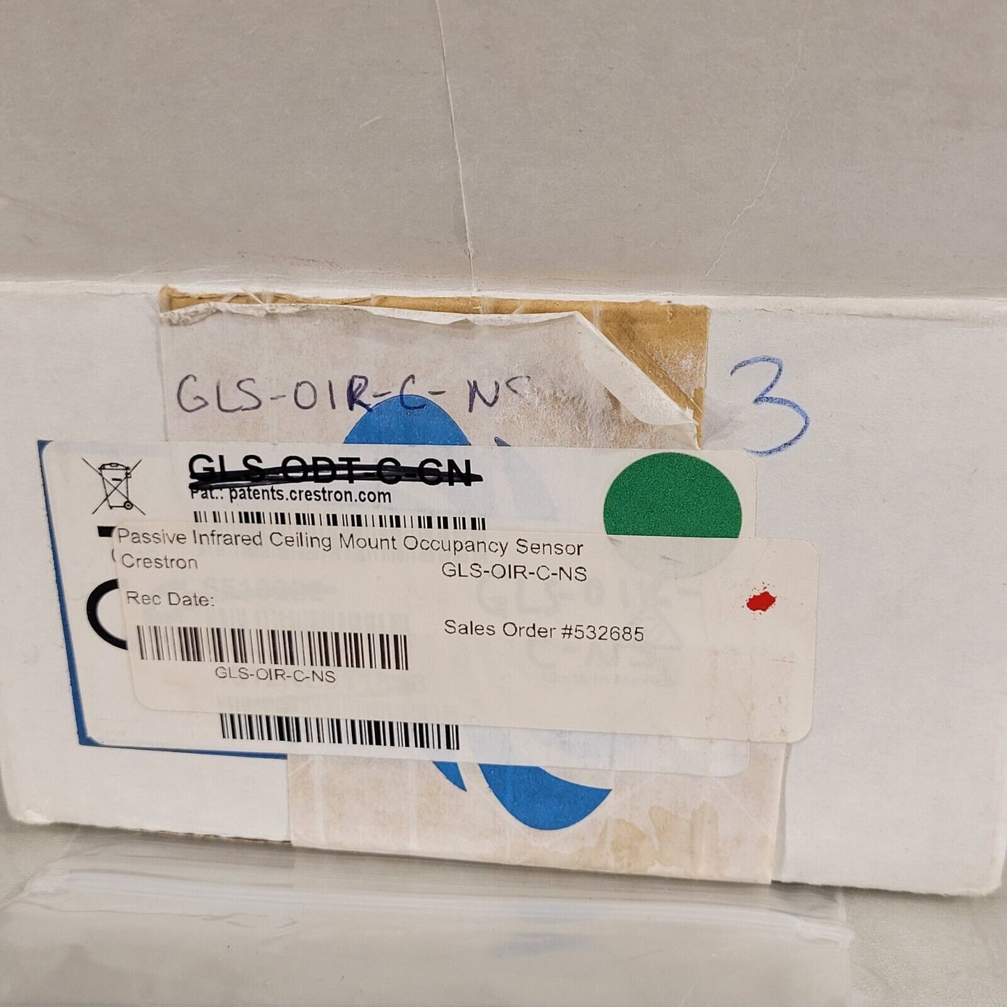 Crestron GLS-OIR-C-NS Passive IR Ceiling Mount Occupancy Sensor 6505233
