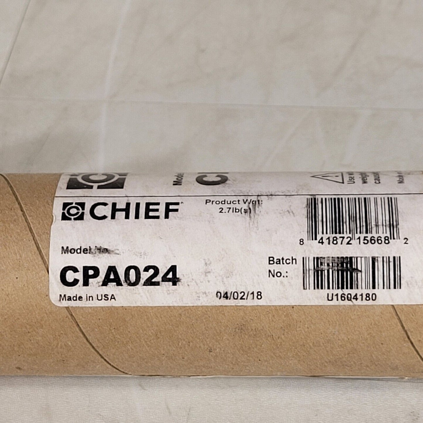 Chief CPA024 24" Pin Connection Column- Black