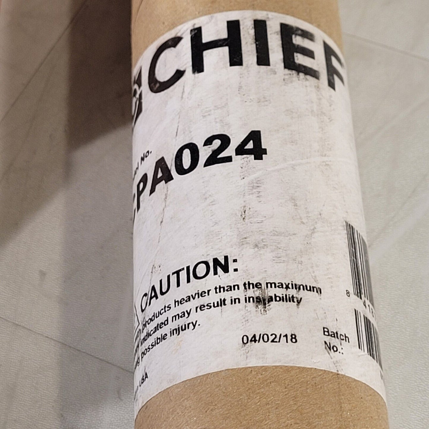 Chief CPA024 24" Pin Connection Column- Black