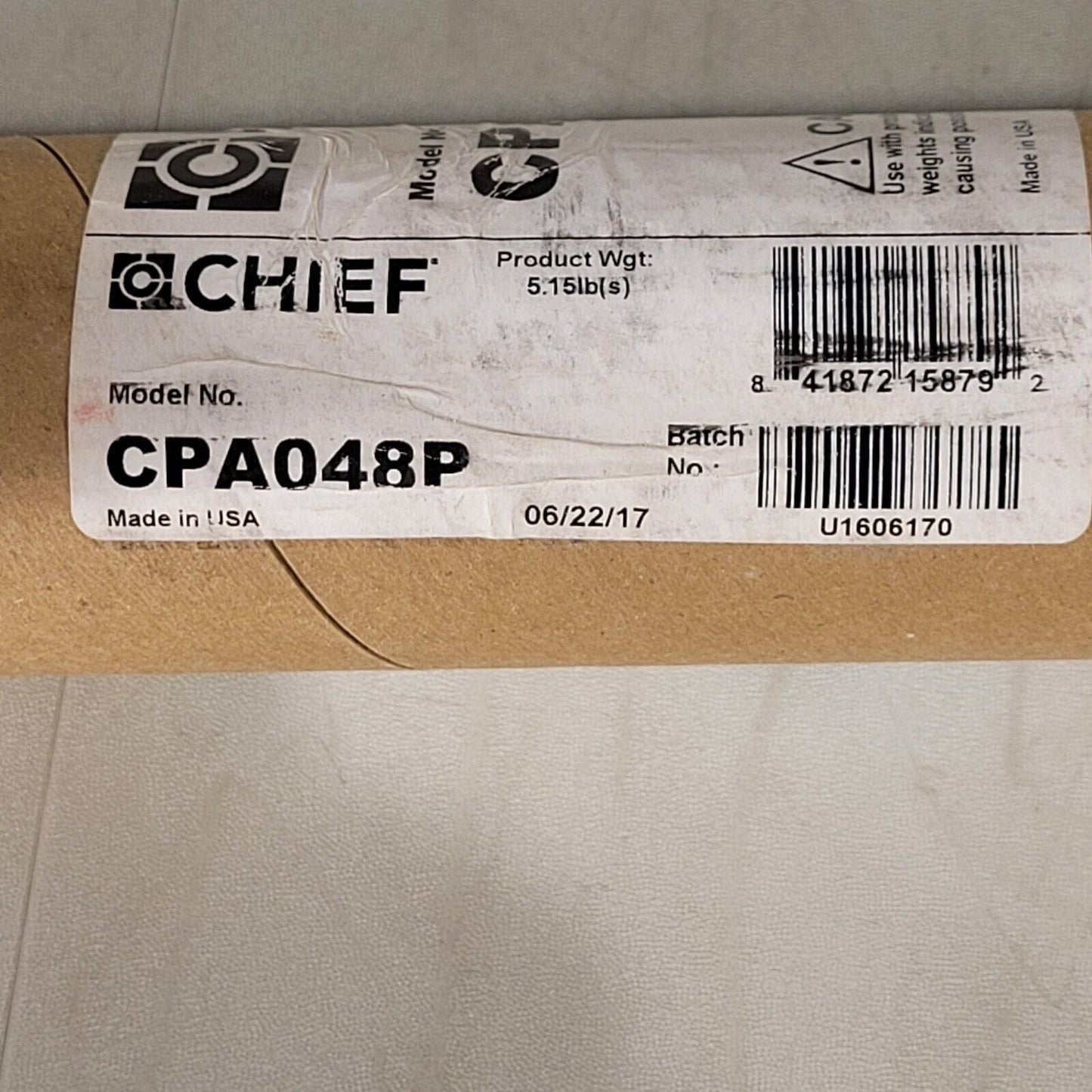 Chief CPA048P 48" Pre-Drilled Pin Connection Column