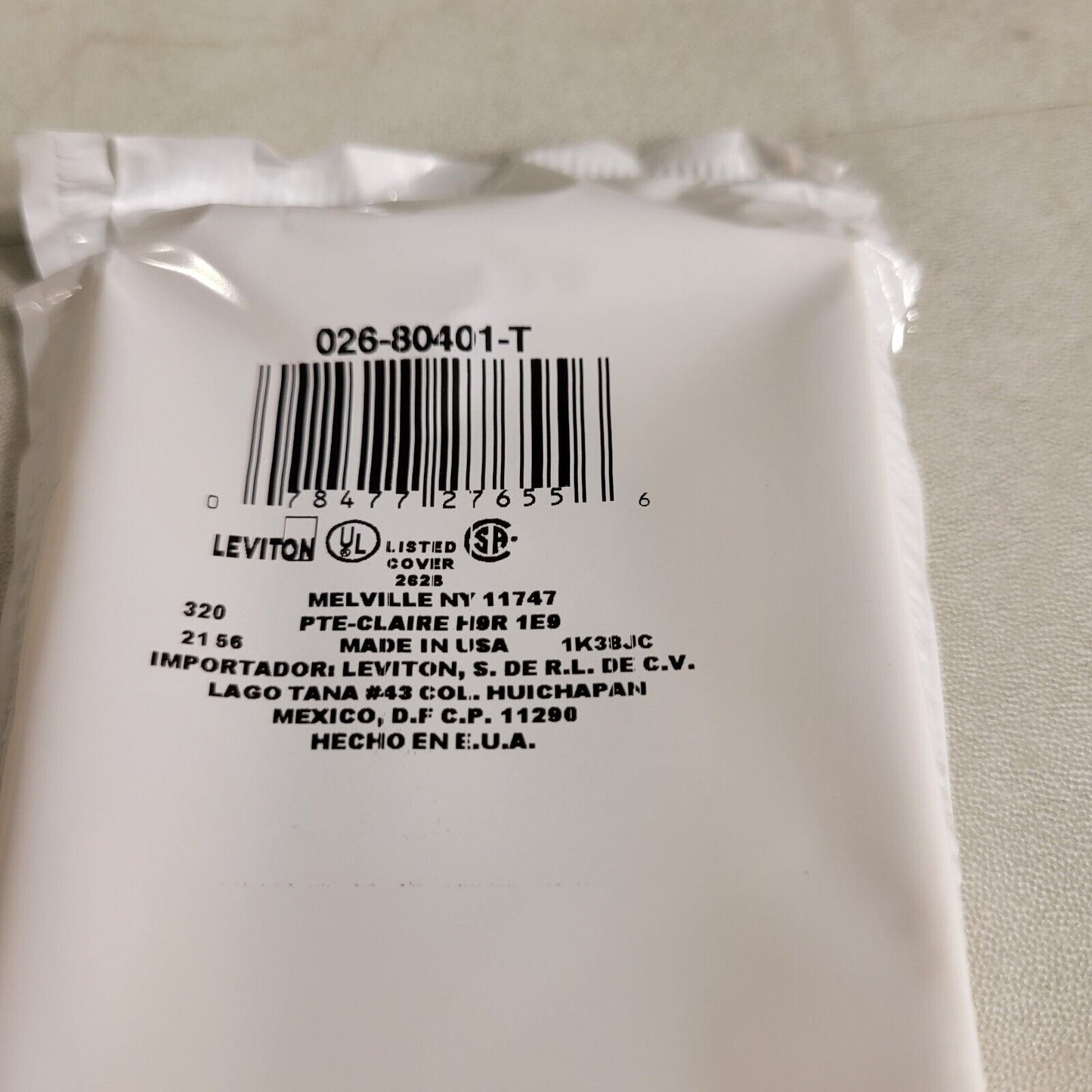 20-Pack Leviton 80401-T 1-Gang, Decora/GFCI Device Wallplate, Standard Almond