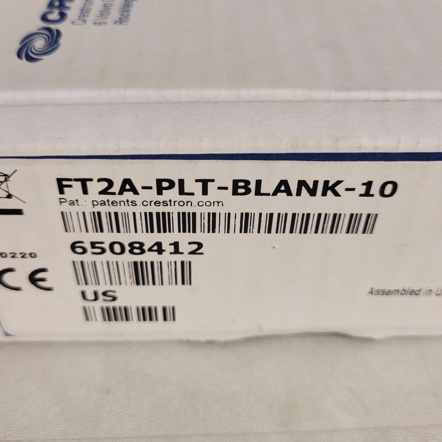 Crestron FT2A-PLT-BLANK-10 Blank Plate Modules for FT2 Series