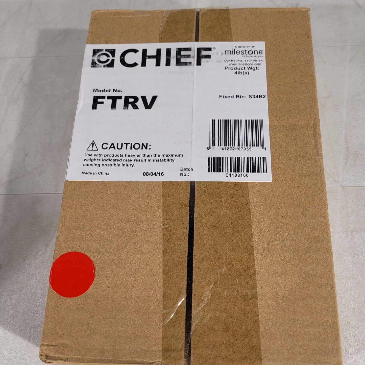 Chief FTRV Tilting Flat Panel Wall Mount for Displays up to 32"