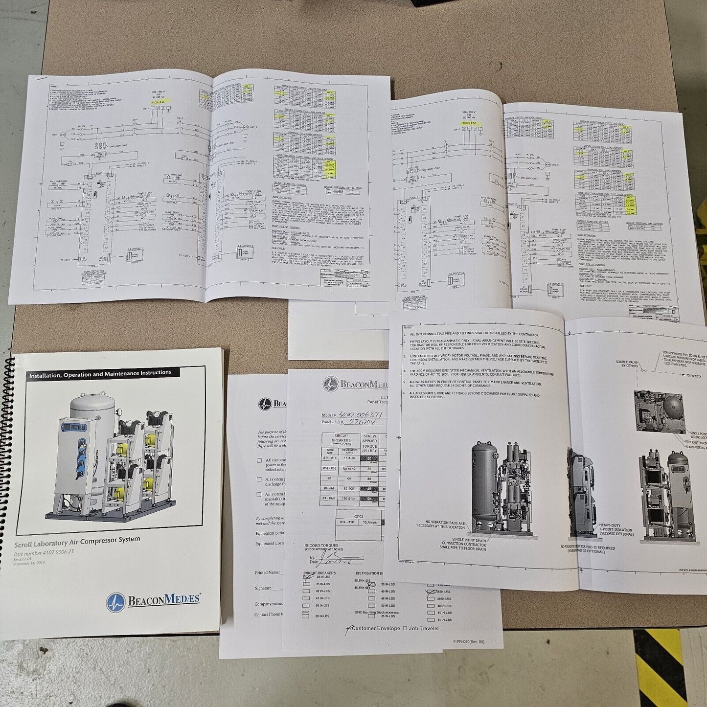 BeaconMedaes Duplex 3HP Oil-Less Scroll Laboratory Air Compressor System 460V