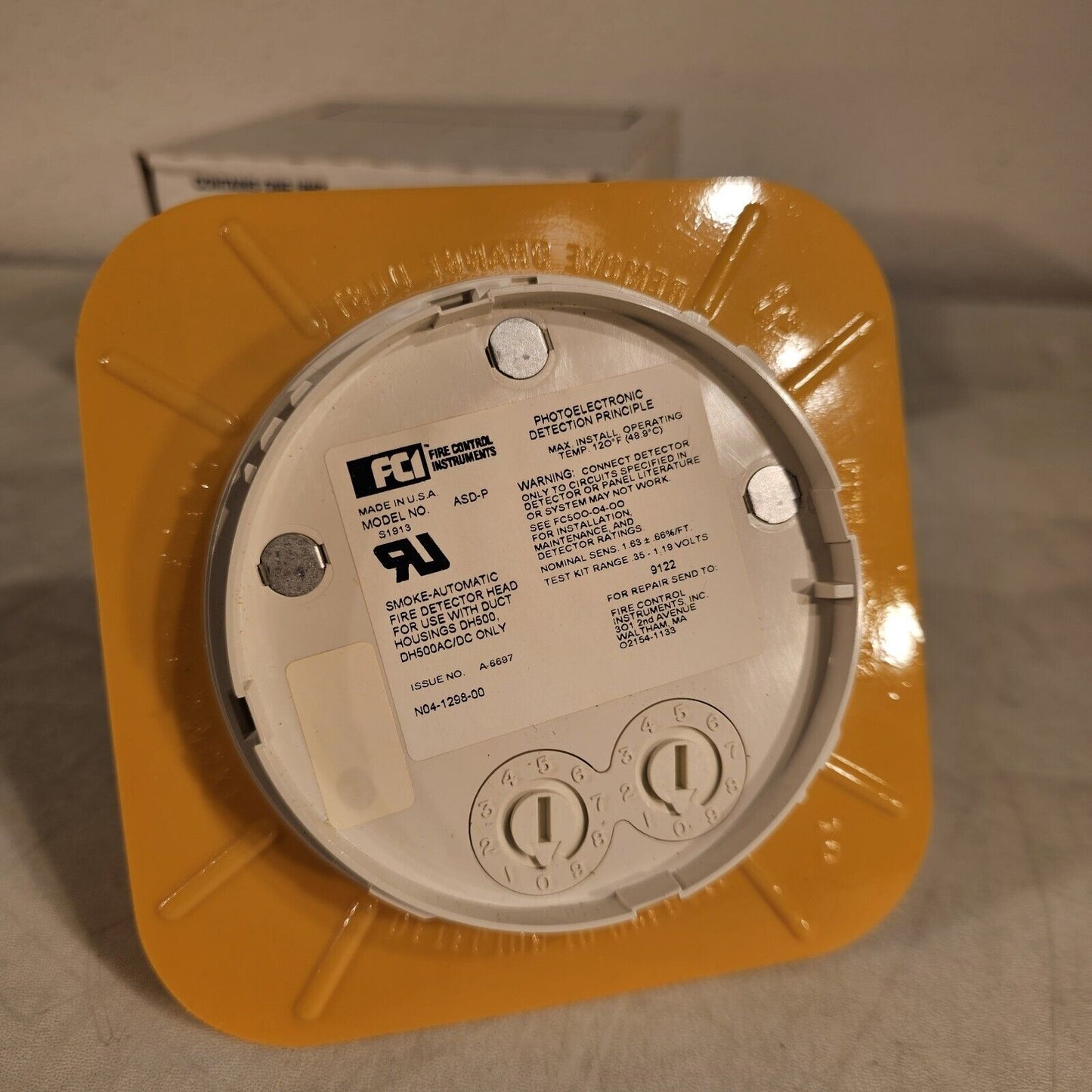 FCI ASD-P Duct Photoelectric Smoke Detector Gamewell ASDP Remote Test Capable