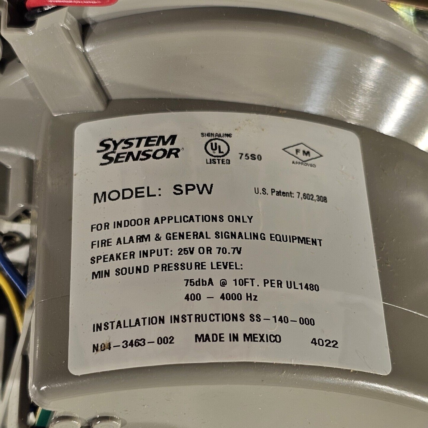 Honeywell System Sensor SpectrAlert SPW White Wall Speaker New In Box NOS