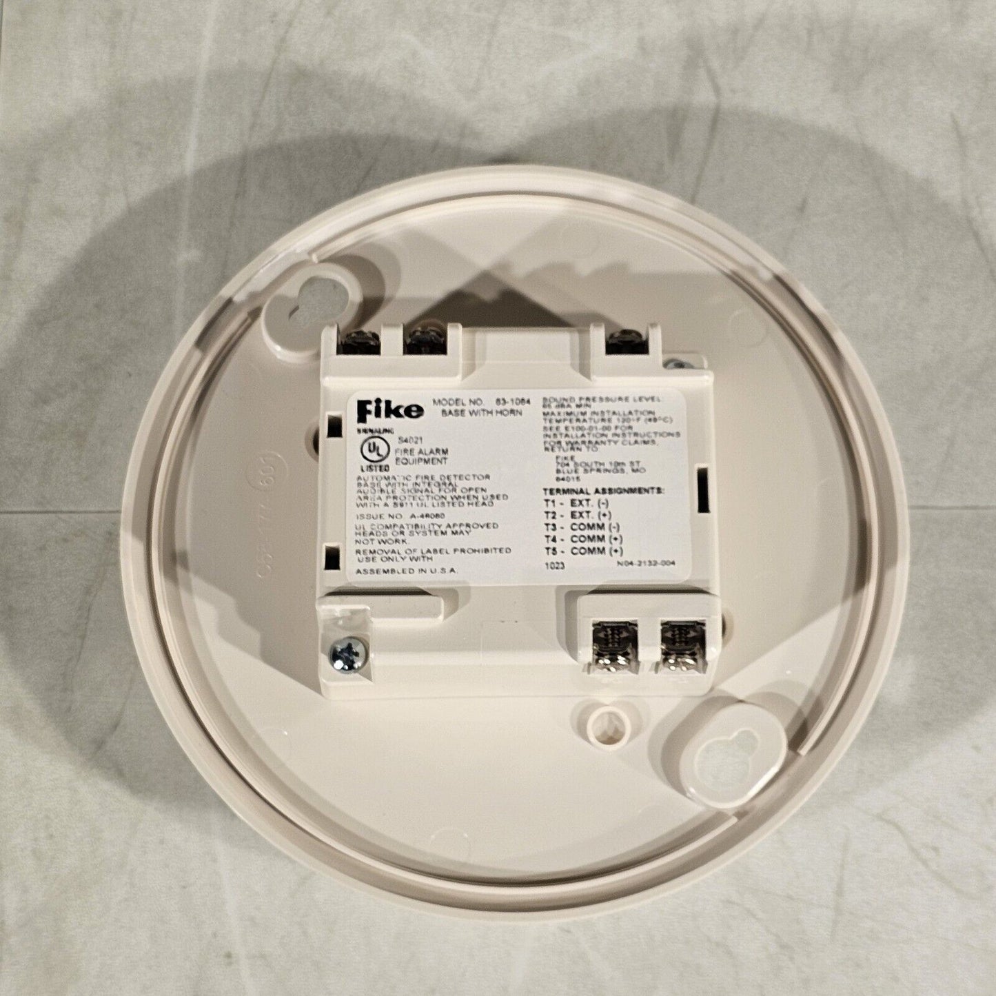 Fike 63-1064 Sounder Base with Horn 631064 Fire Alarm Mount NOS