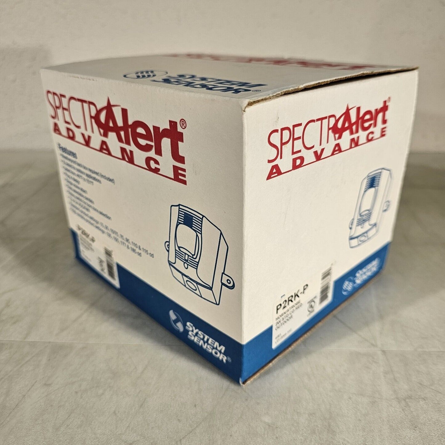 SpectrAlert System Sensor P2RK-P Fire Alarm Horn/Strobe 12/24 VDC Outdoor Red