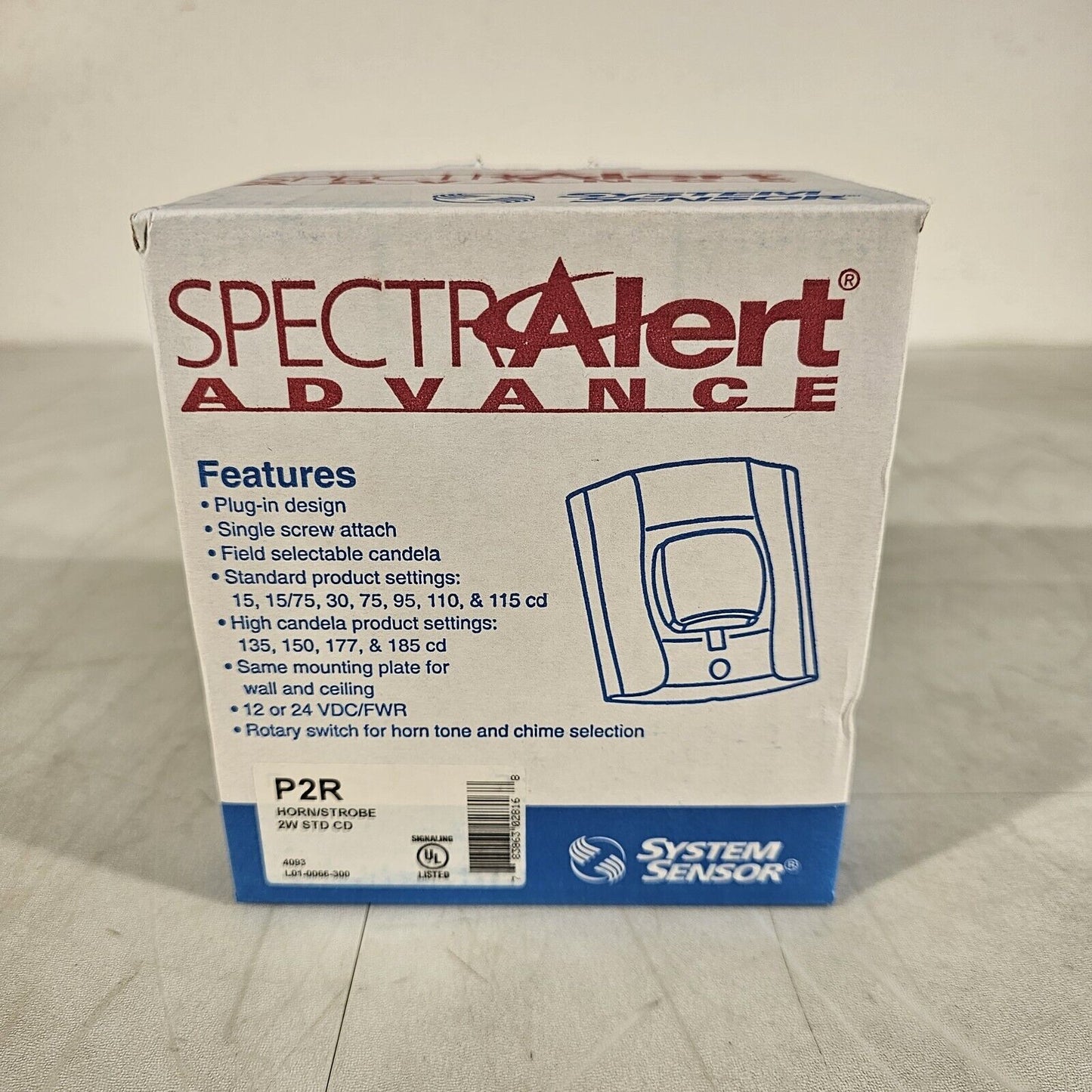 System Sensor SpectrAlert Advance P2R Horn Strobe Fire Alarm 2W STD CD Honeywell