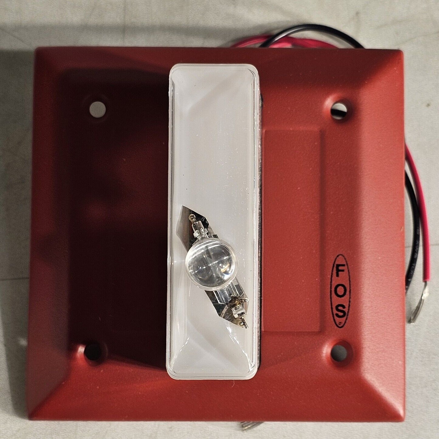 Faraday FOS 5521L-W-14-24-DC Flush Strobe Plate 15/75 Candela Red Fire Alarm