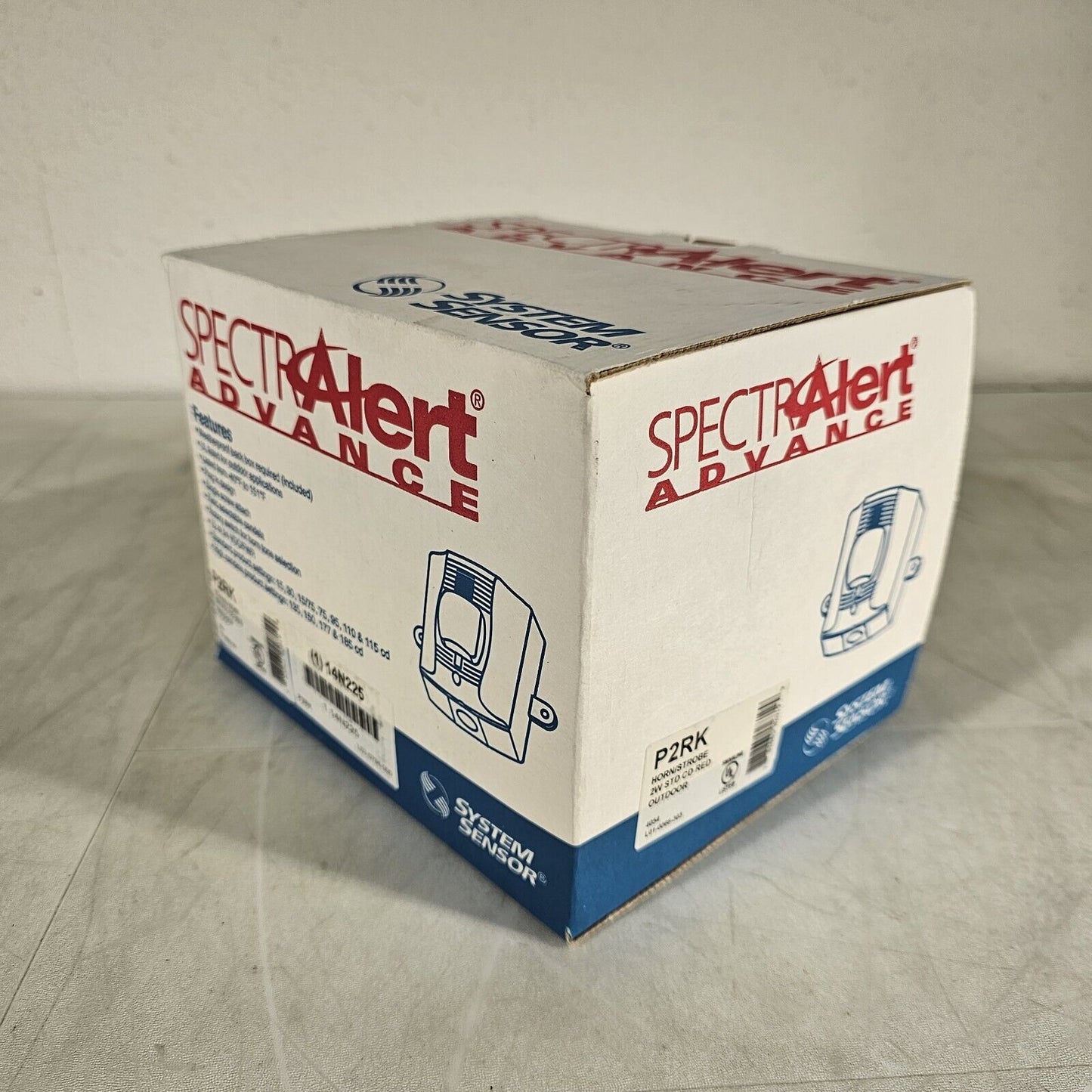 System Sensor SpeactrAlert P2RK Fire Alarm Horn/Strobe 2W Std CD Red Outdoor