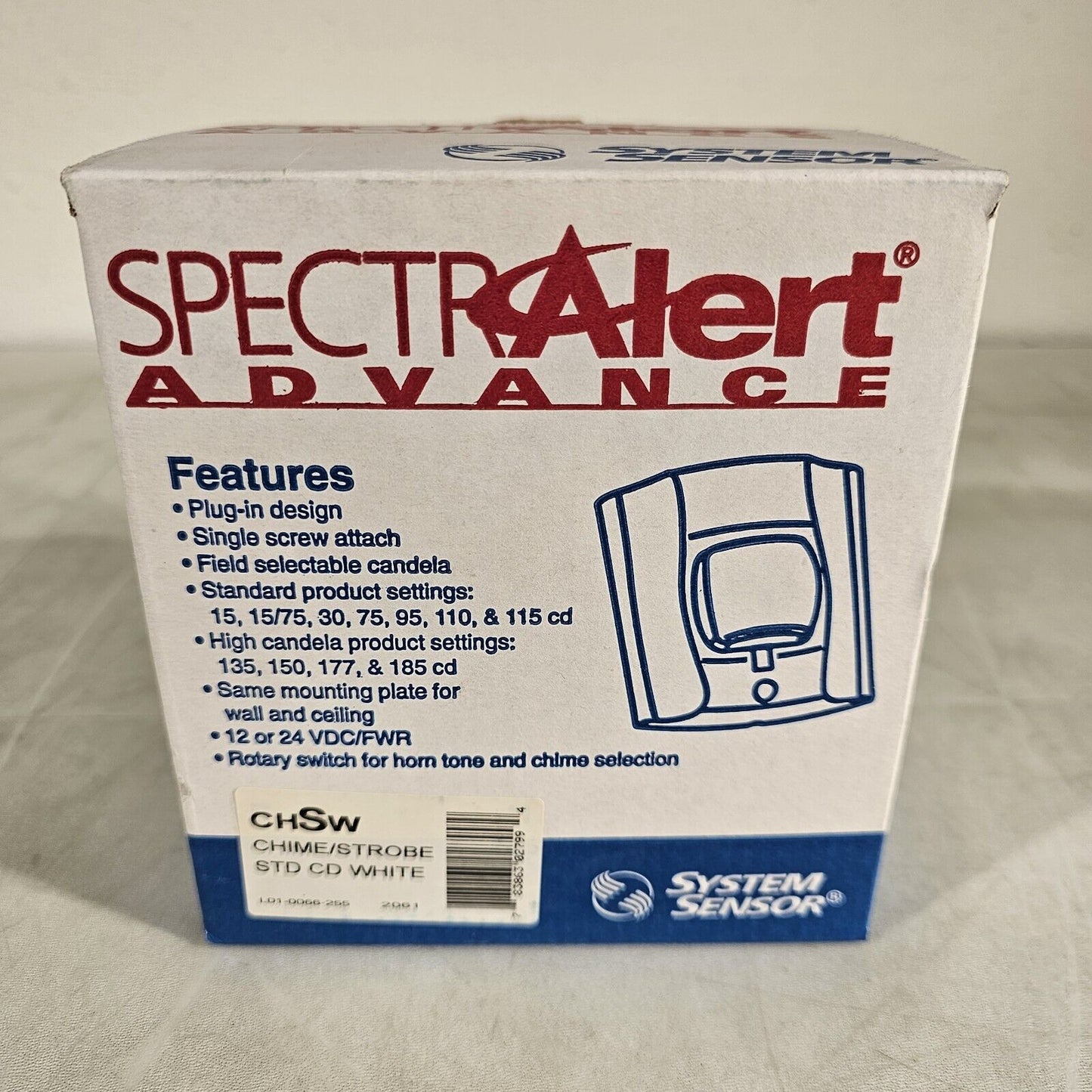 System Sensor SpectrAlert CHSW Chime/Strobe STD CD White Fire Alarm Honeywell