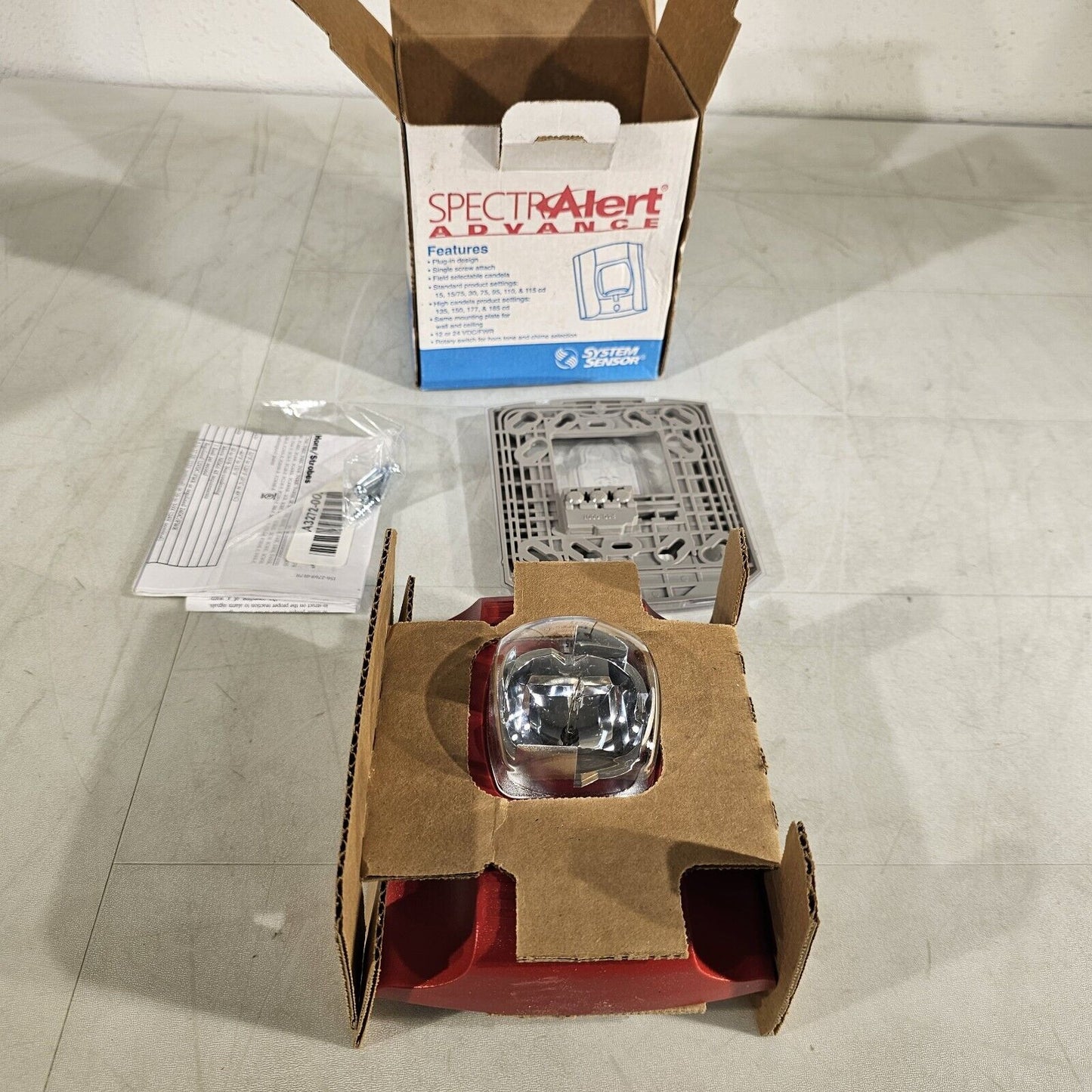 System Sensor SpectrAlert SR Fire Alarm Strobe Wall Red STD Candela Honeywell