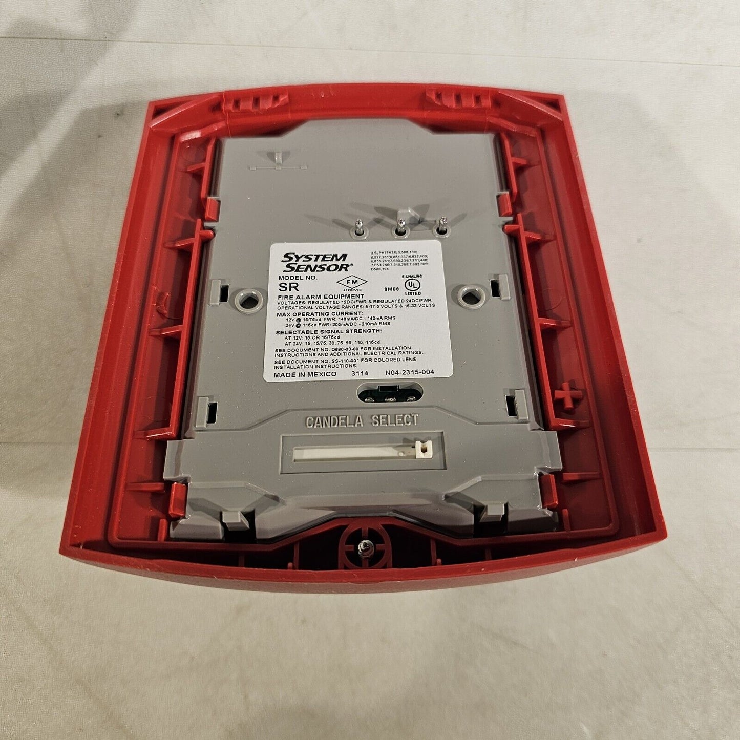 System Sensor SpectrAlert SR Fire Alarm Strobe Wall Red STD Candela Honeywell