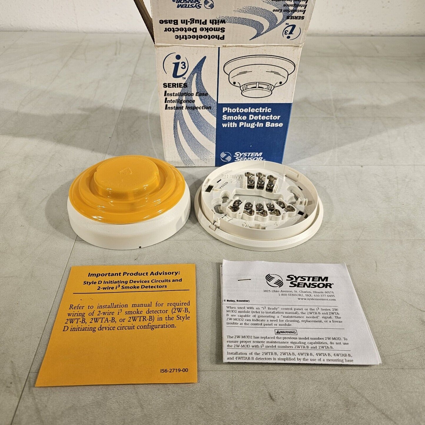 System Sensor 2WTR-B 2 Wire Photoelectric Smoke Detector w/ Base Relay Honeywell