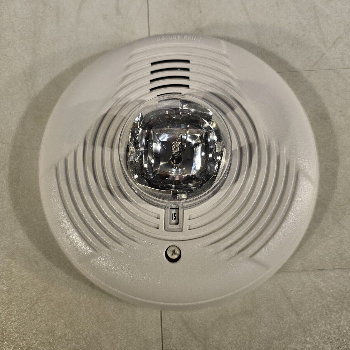System Sensor PC2W-P Fire Alarm Horn Strobe Ceiling w/ Mounting Plate 2W STD CD