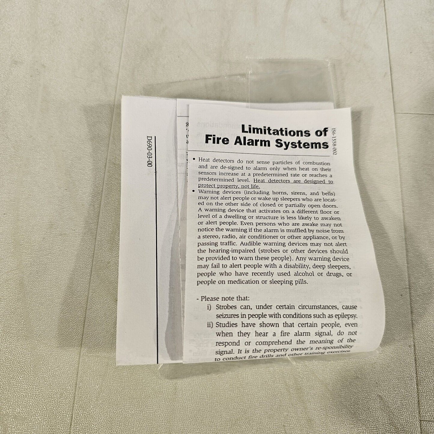 System Sensor PC2W-P Fire Alarm Horn Strobe Ceiling w/ Mounting Plate 2W STD CD