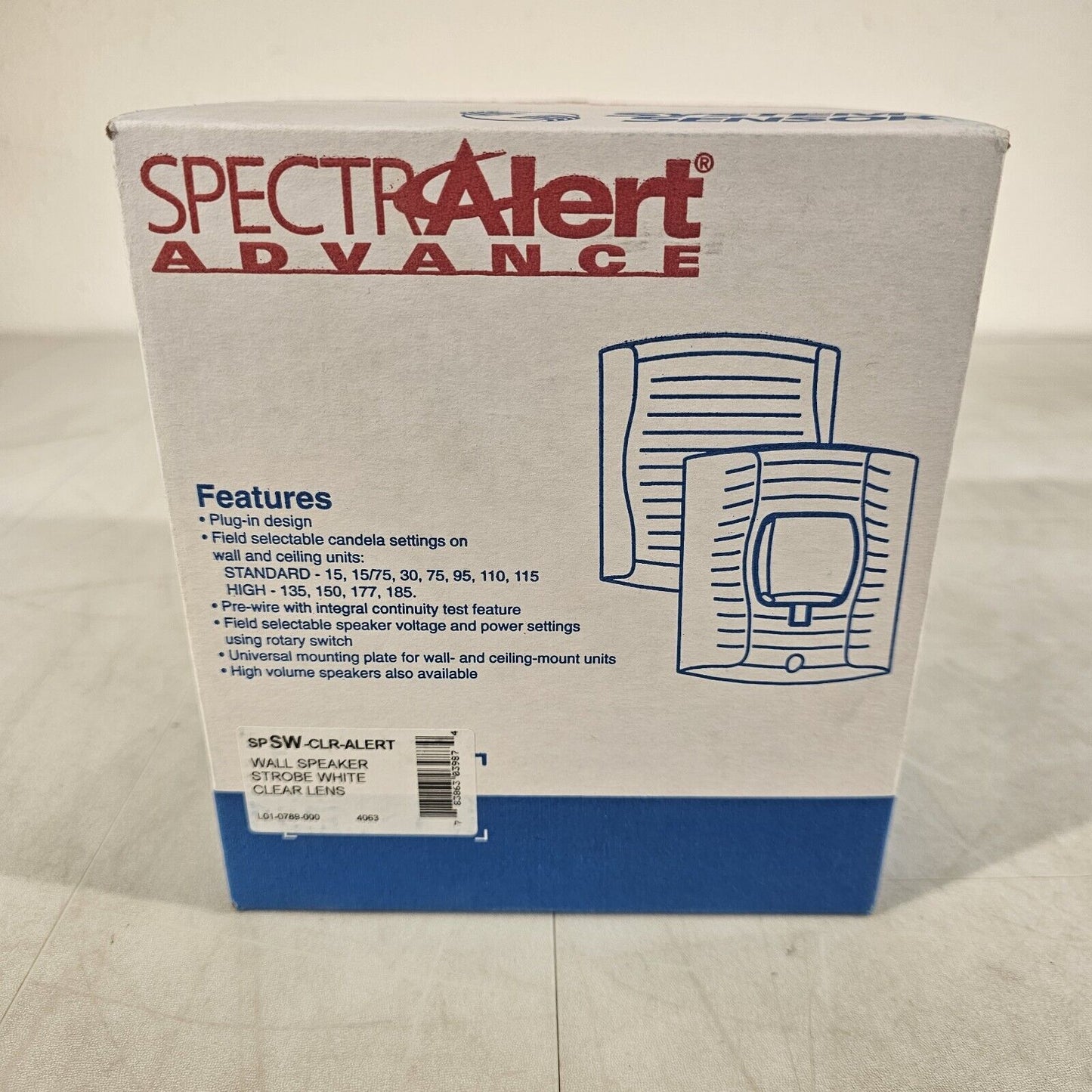 System Sensor SPSW-CLR-ALERT White Wall Speaker Strobe Fire Alarm Honeywell