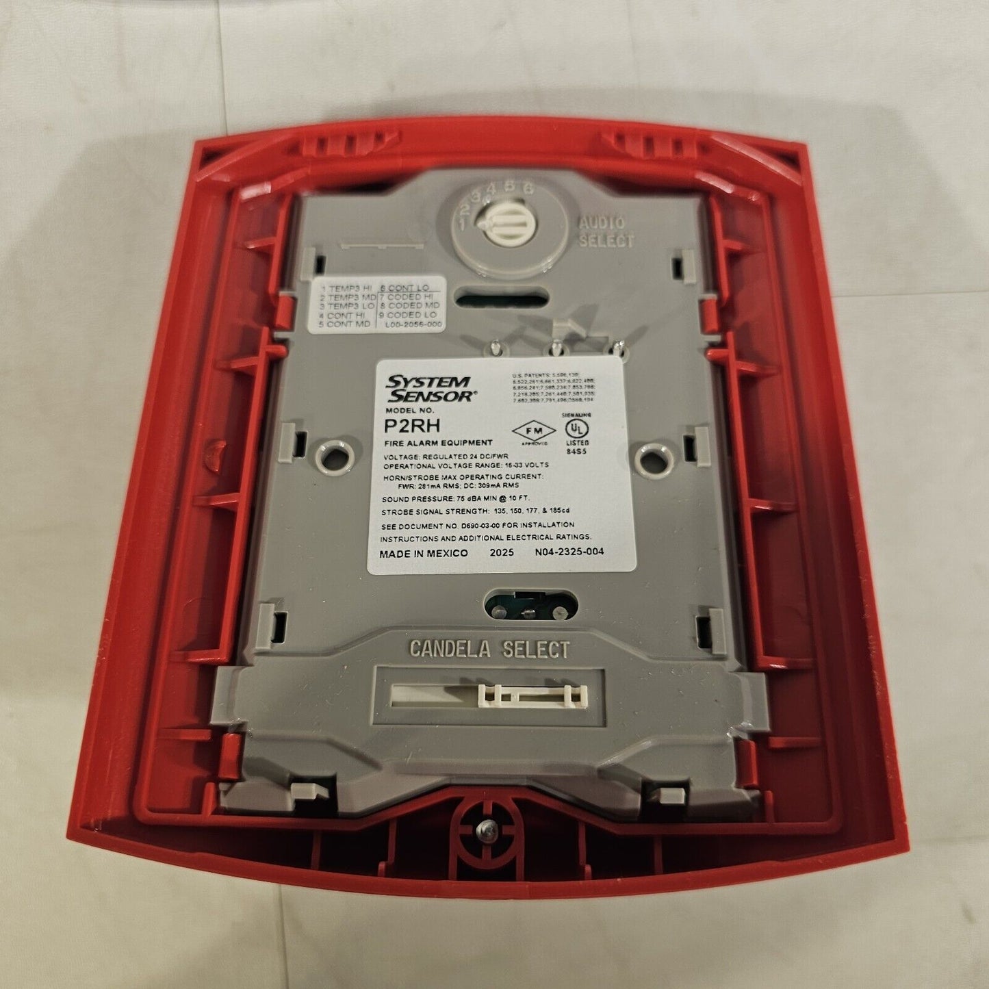 System Sensor P2RH Horn/Strobe 2w HI CD Red Fire Alarm SpectrAlert Honeywell