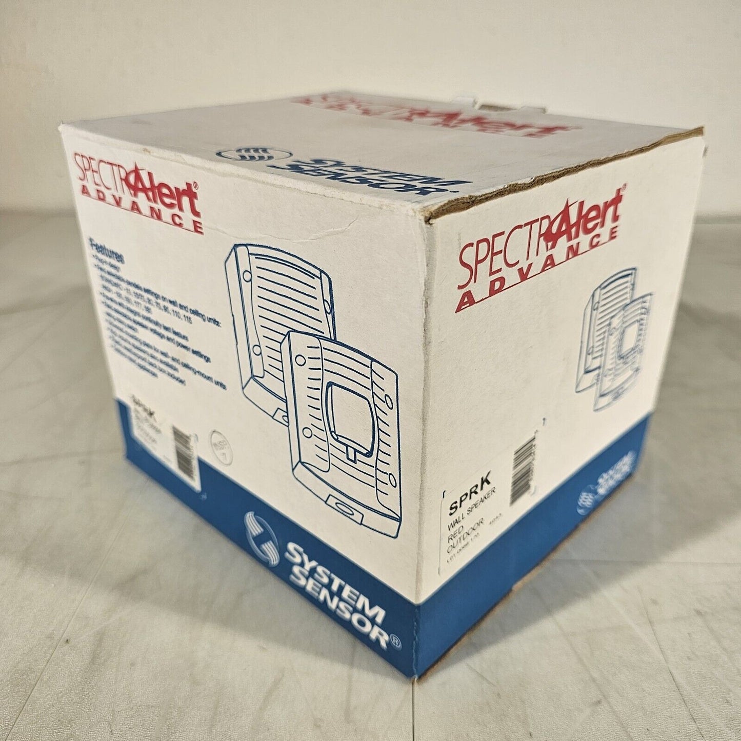 System Sensor SpectrAlert SPRK Speaker w/ Wall Mount Outdoor Red Honeywell Alarm