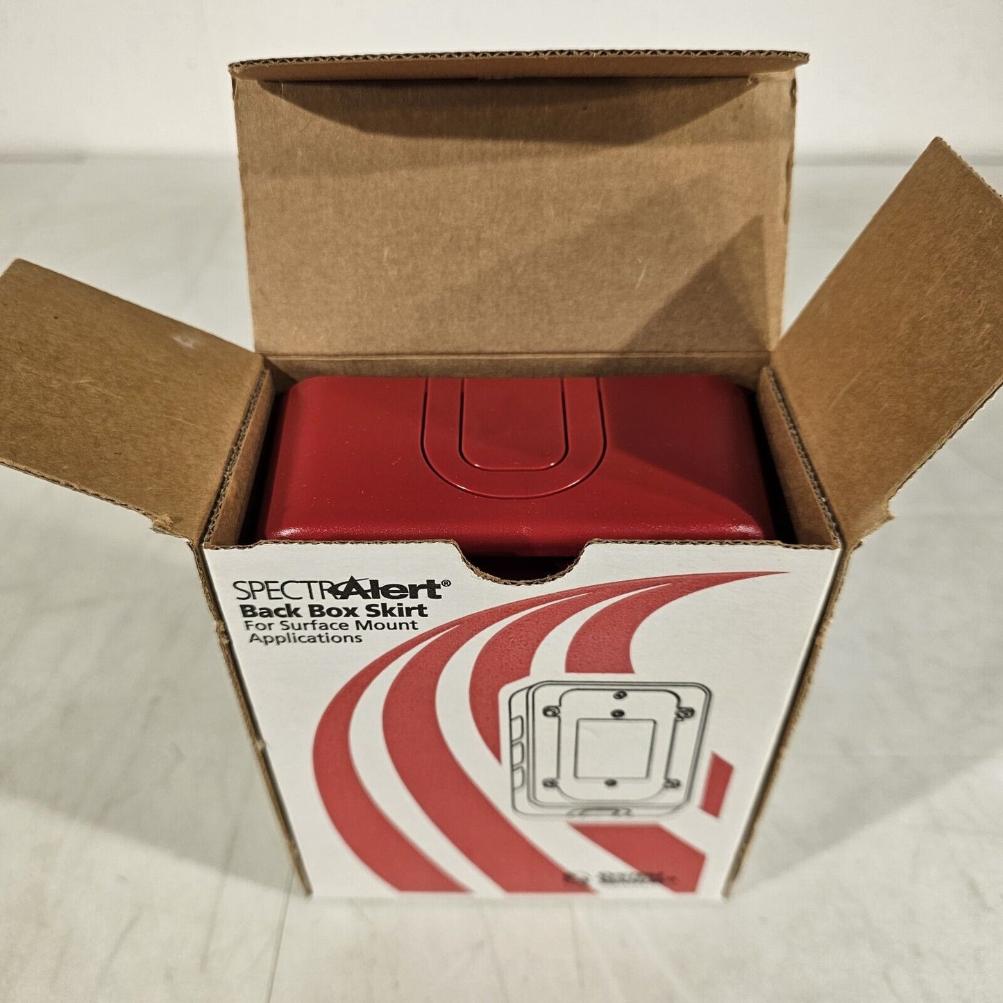 System Sensor BBS SpectrAlert Indoor Wall Back Box Skirt Red for Surface Mount