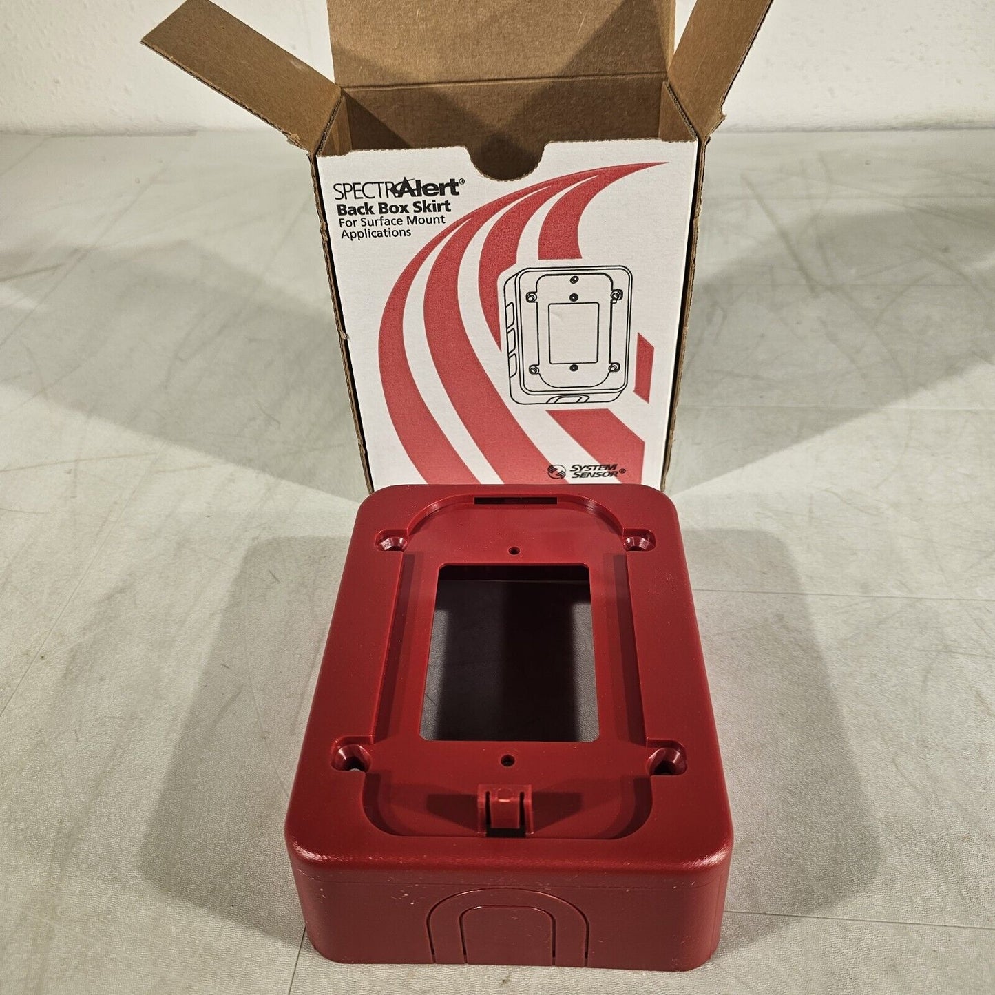 System Sensor BBS SpectrAlert Indoor Wall Back Box Skirt Red for Surface Mount