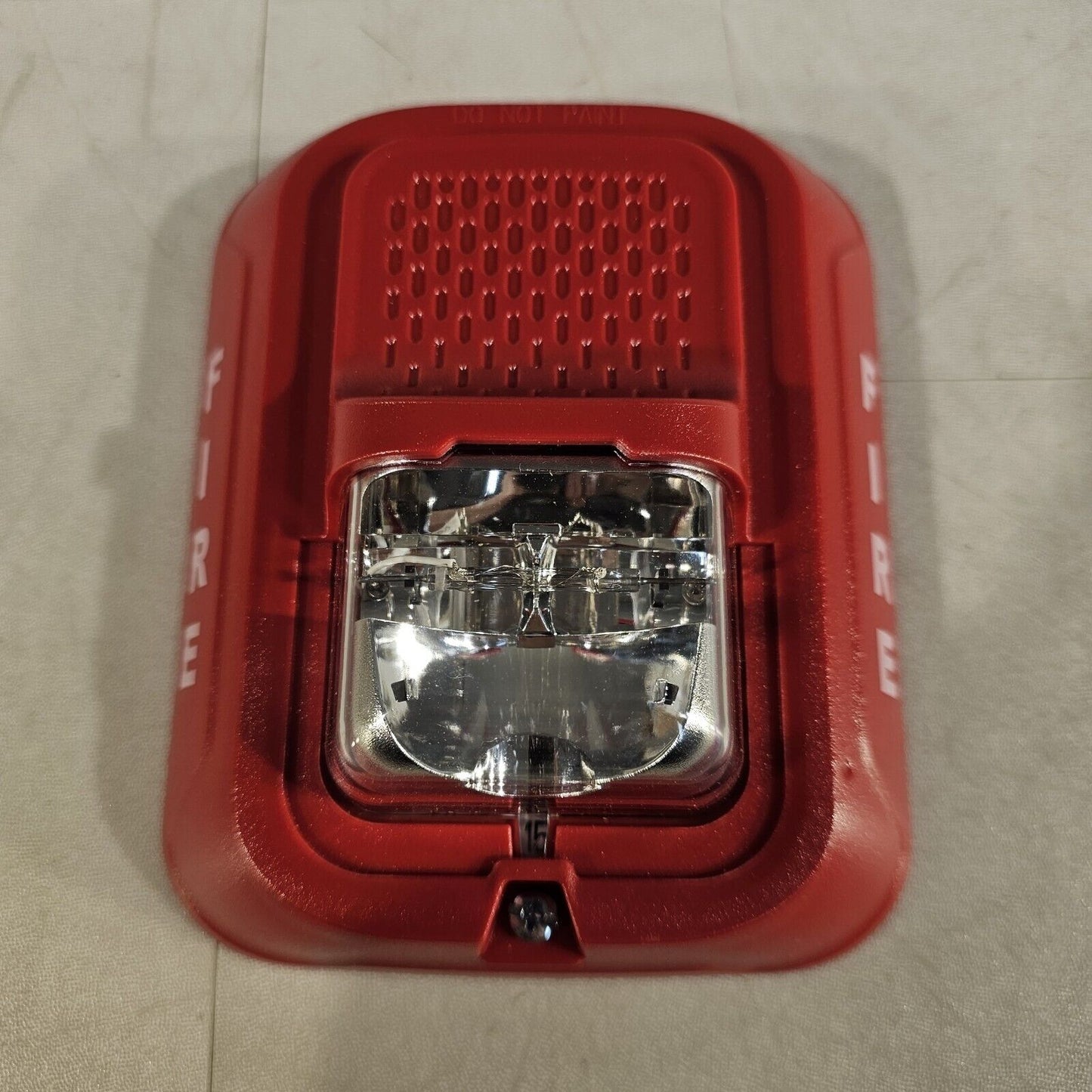 System Sensor SRL Fire Alarm Strobe Wall Red 2-Wire Indoor Clear Lens Honeywell