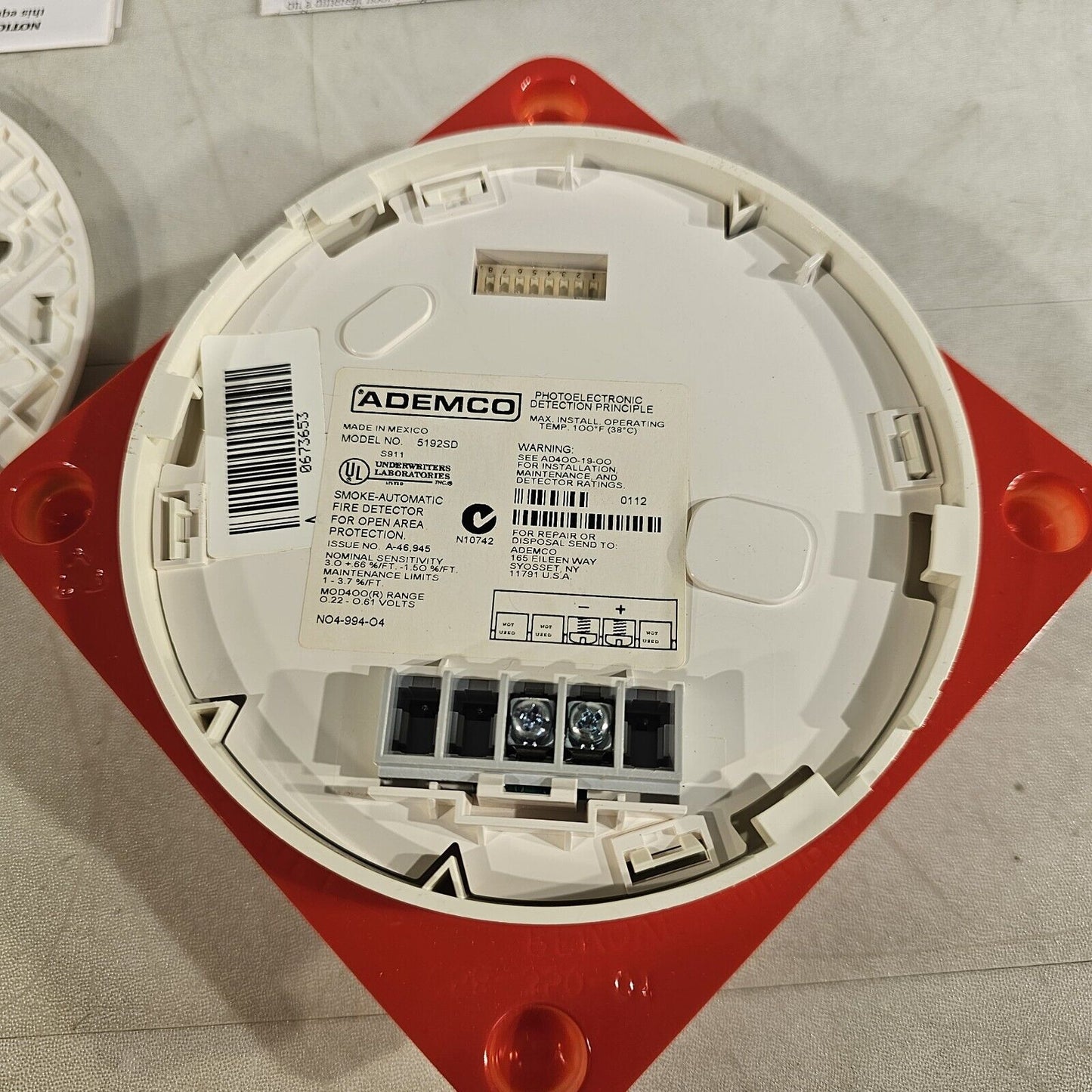 System Sensor 2100s Photoelectric Fire Detector 2-Wire Direct 12/24v Honeywell