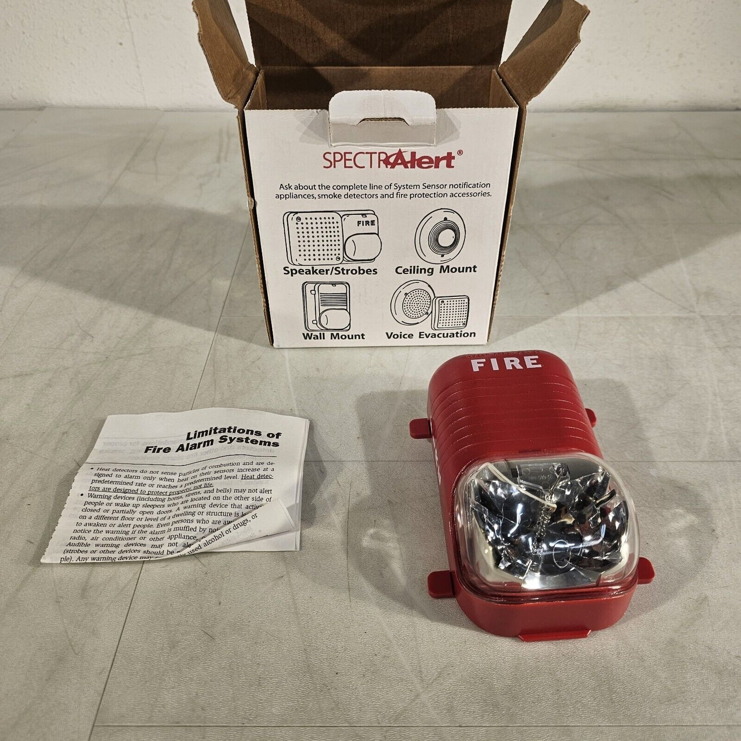 System Sensor SpectrAlert S1224MCK 12V 24V Weatherproof Output Strobe Honeywell