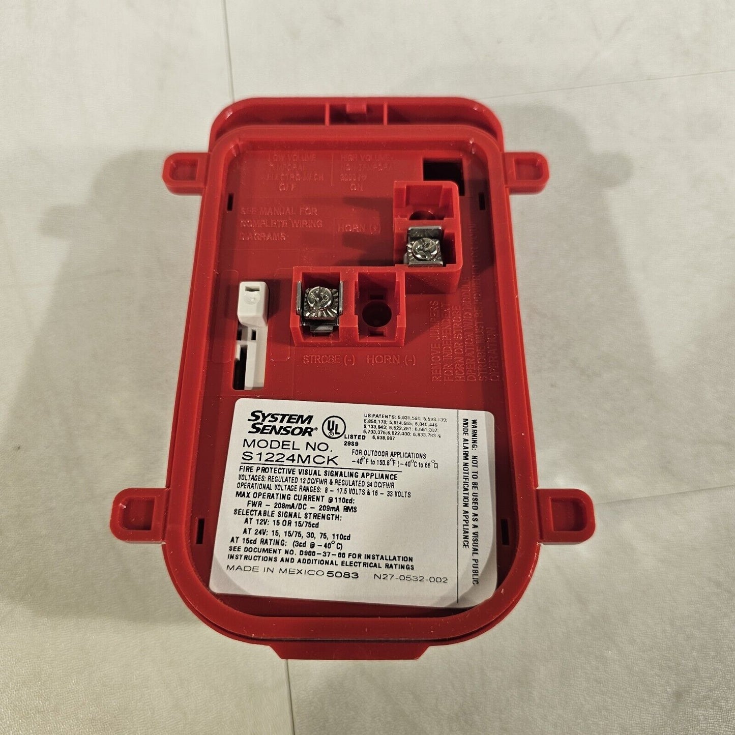 System Sensor SpectrAlert S1224MCK 12V 24V Weatherproof Output Strobe Honeywell