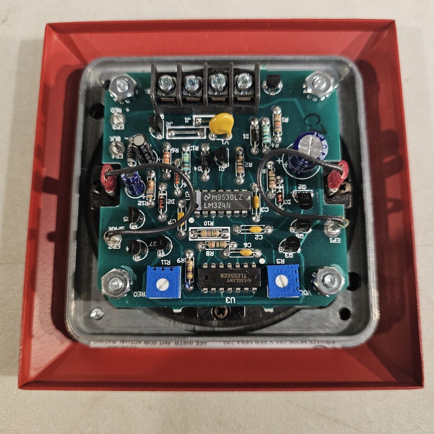 Faraday FOS 5303L-0-14-24-DC Flush Chime Red 21-30VDC Fire Alarm 5303
