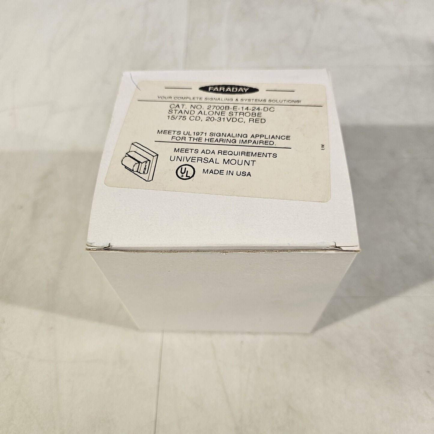Faraday 2700B-E-14-24-DC Wall-Mount Alarm Strobe 15/75 CD 20-31 VDC RED 544819