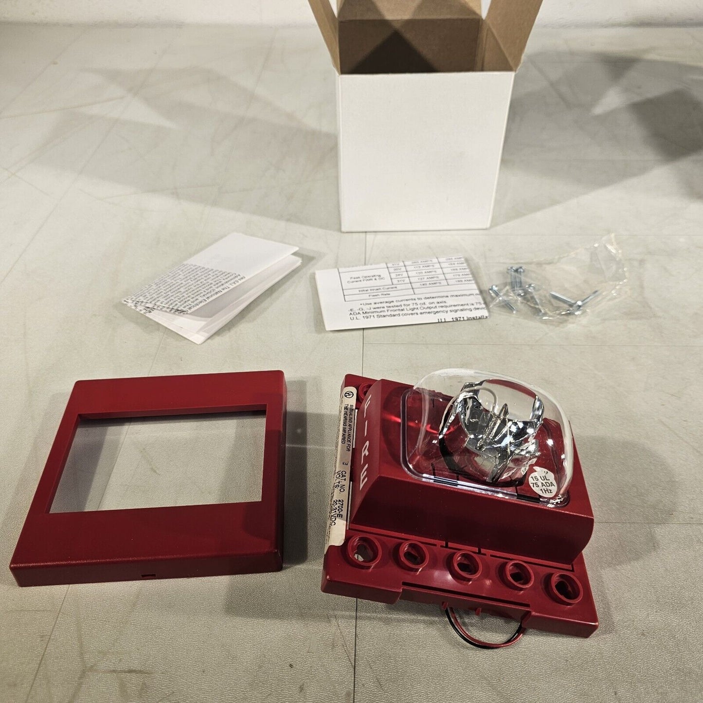 Faraday 2700B-E-14-24-DC Wall-Mount Alarm Strobe 15/75 CD 20-31 VDC RED 544819