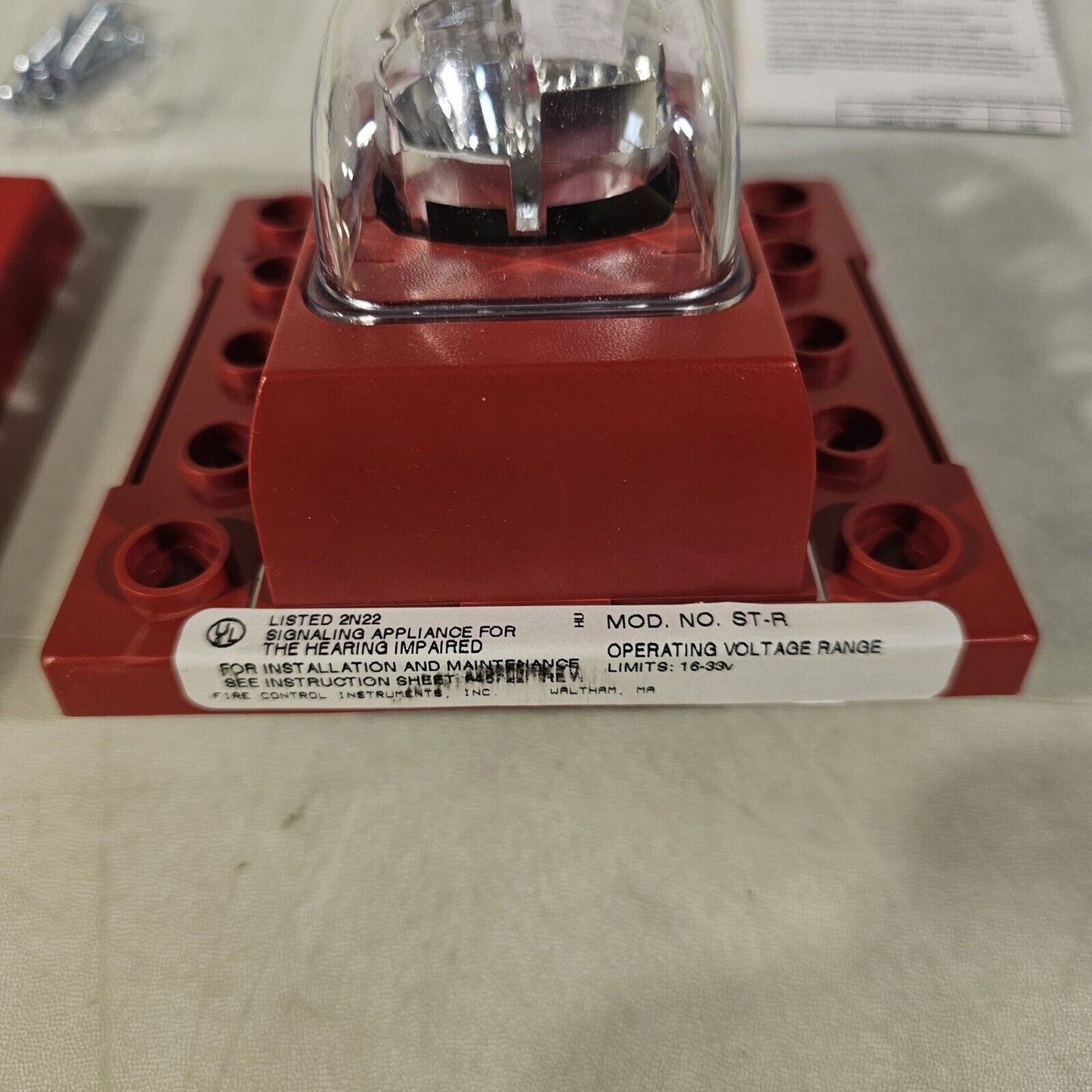 FCI Gamewell ST-R 135-90090 Stand Alone Strobe Fire Alarm Siemens Faraday FOS
