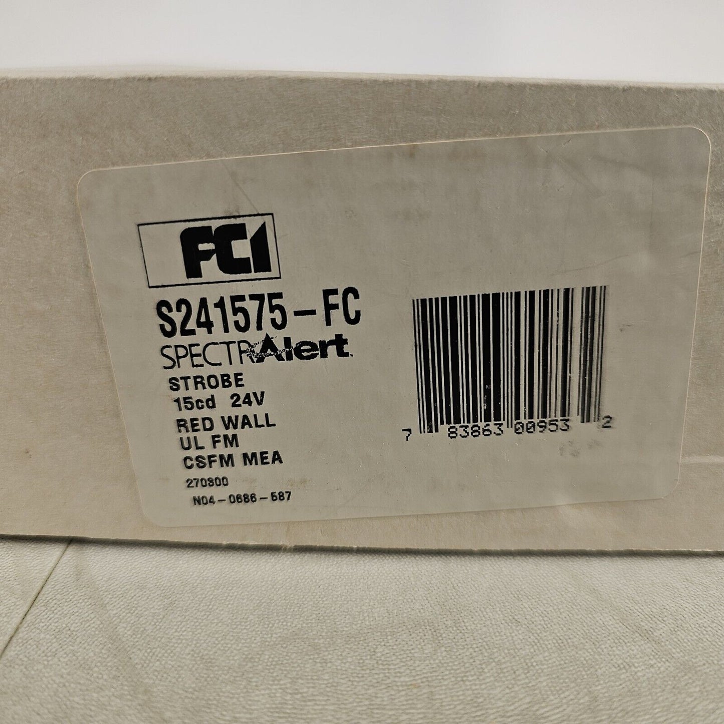 FCI Gamewell Spectralert S241575-FC Strobe 15cd 24V Red Wall Fire Honeywell