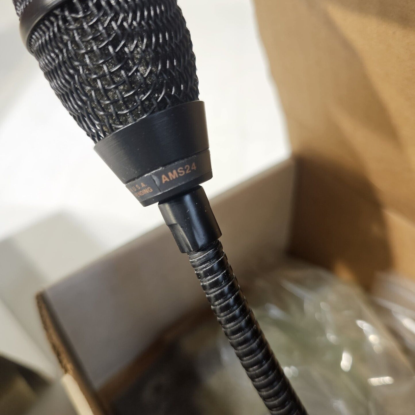 Shure AMS24 Gooseneck Desktop Professional Microphone 15' Cable, No Connector