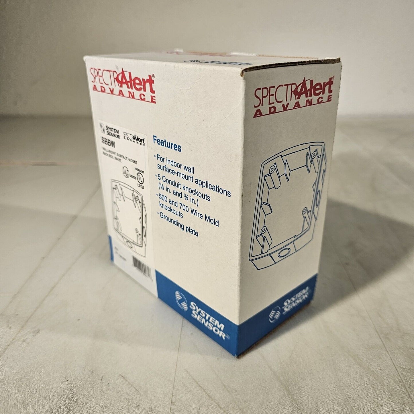 System Sensor SpectrAlert Advance SBBW White Wall Mount Surface Mount Back Box