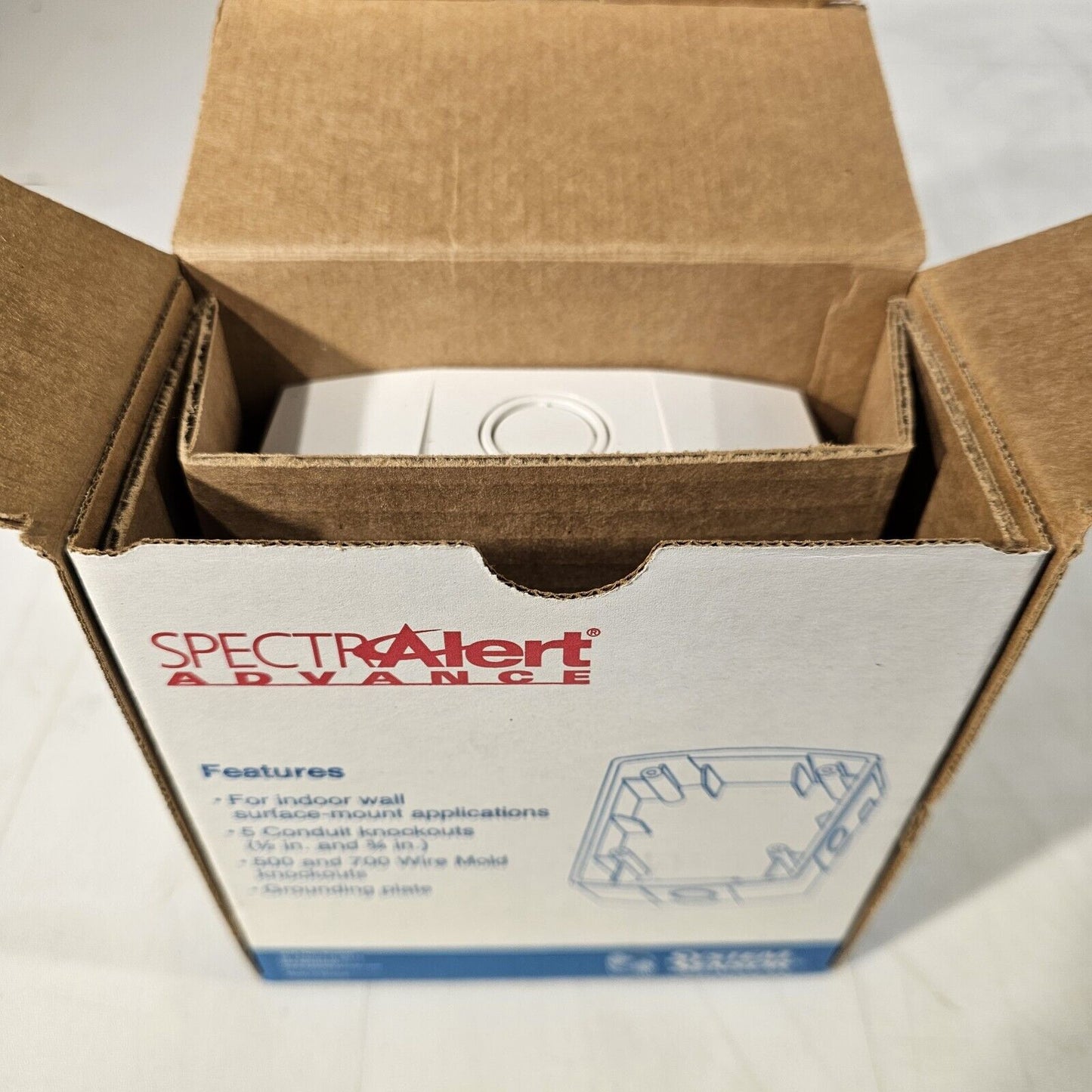 System Sensor SpectrAlert Advance SBBW White Wall Mount Surface Mount Back Box