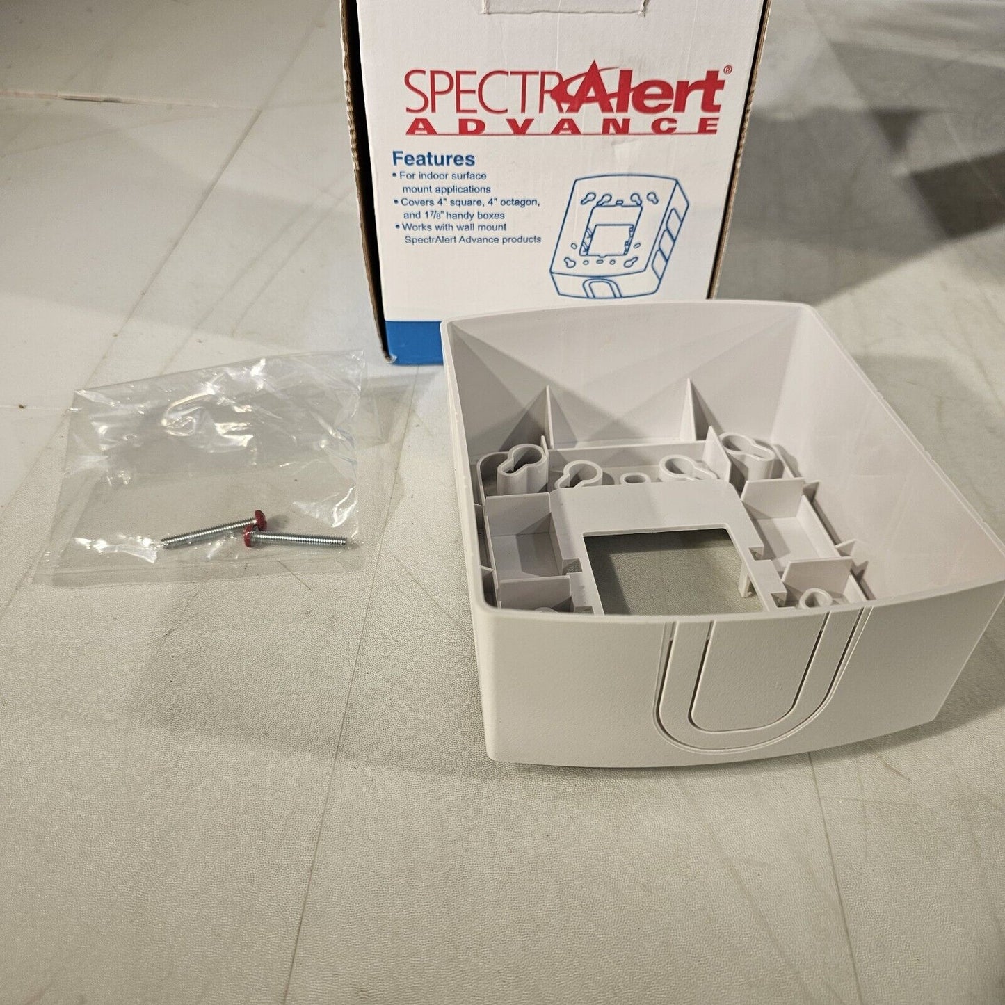 System Sensor BBSW-2 Wall Back Box Skirt White Indoor 4" Box SpectrAlert