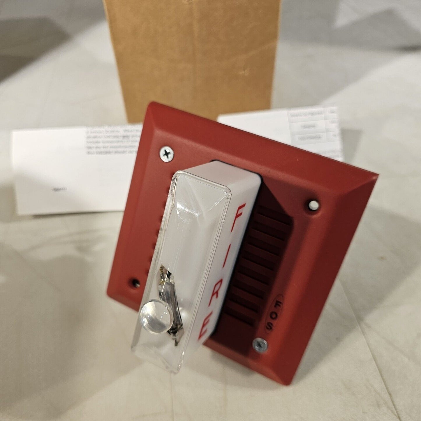 Faraday FOS 2606L-W-14-70V Flush Speaker Strobe Candela Red Fire Alarm NOS 2606