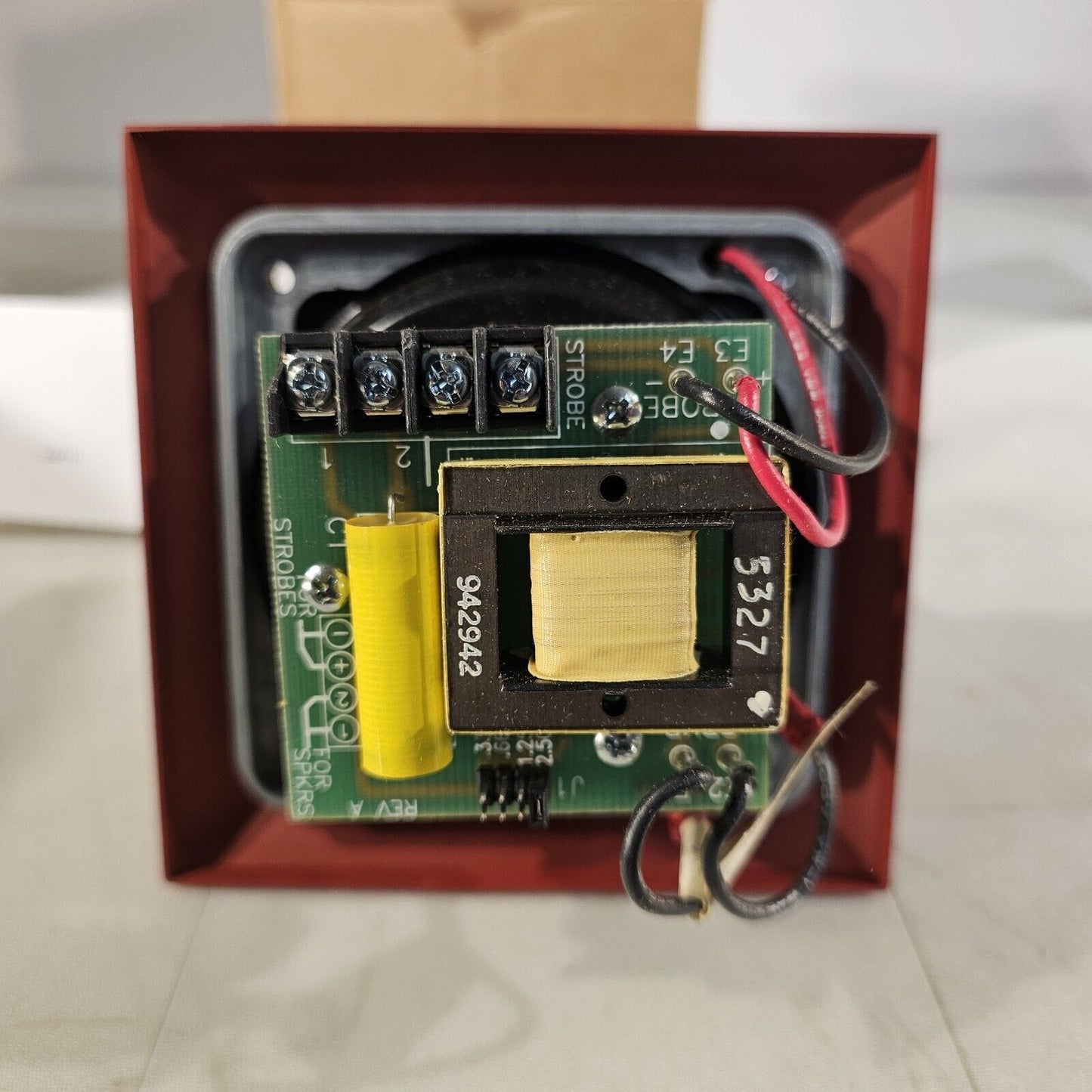 Faraday FOS 2606L-W-14-70V Flush Speaker Strobe Candela Red Fire Alarm NOS 2606