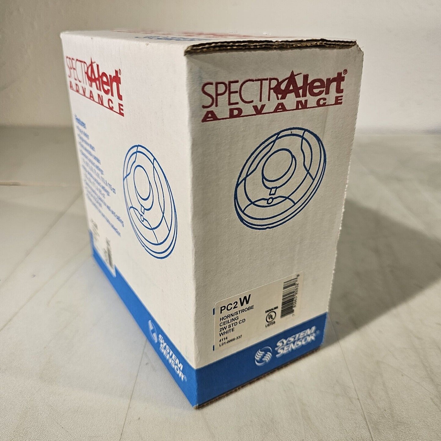 System Sensor PC2W Fire Alarm Horn Strobe Ceiling 2W STD CD White Honeywell