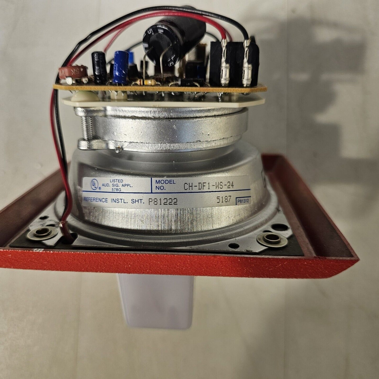 Wheelock CH-DF1-WS-24-VF-R Strobe Chime 786697-03237 24VDC Fire Alarm 1980s