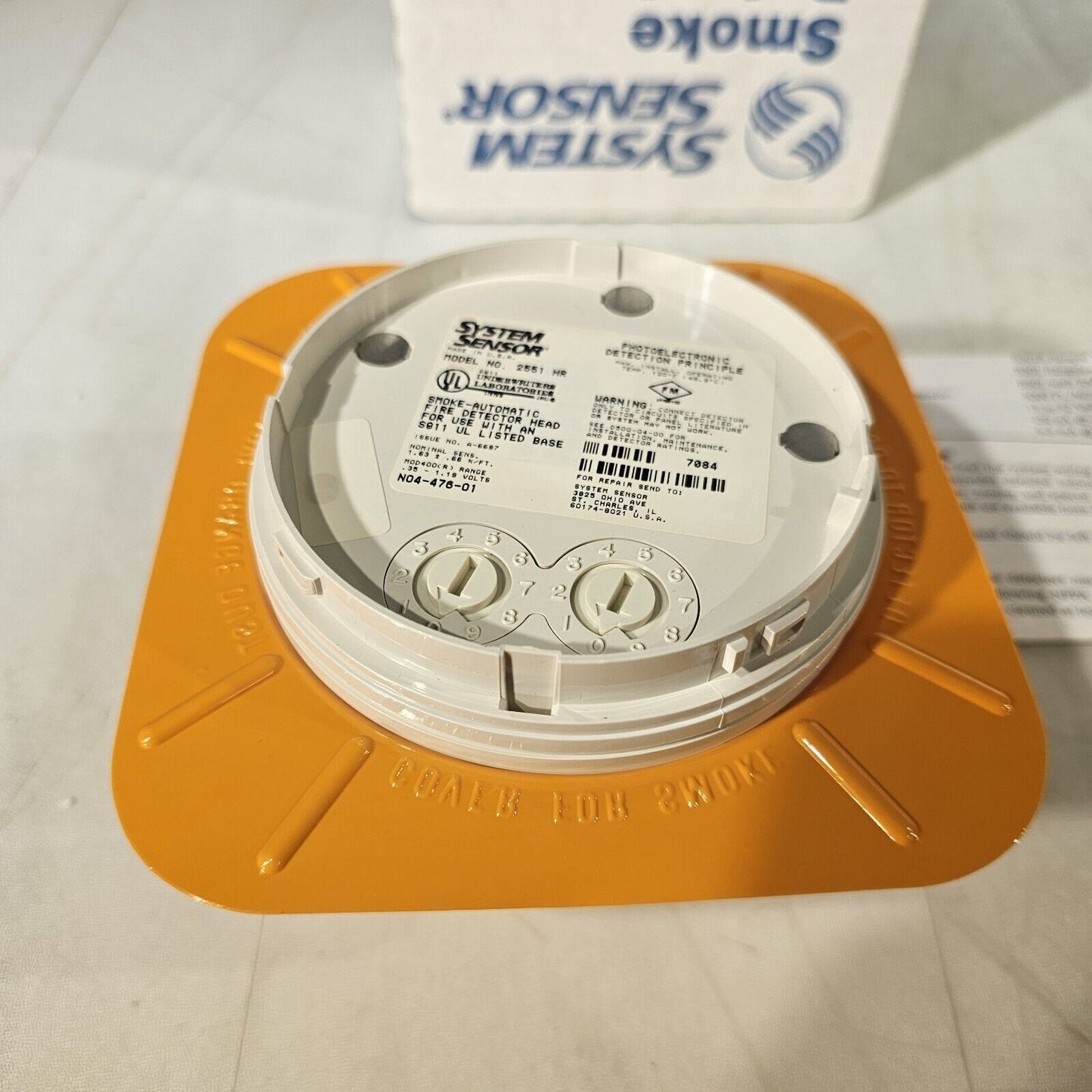 System Sensor 2551HR Photoelectric Smoke Detector for Duct DH500 Honeywell