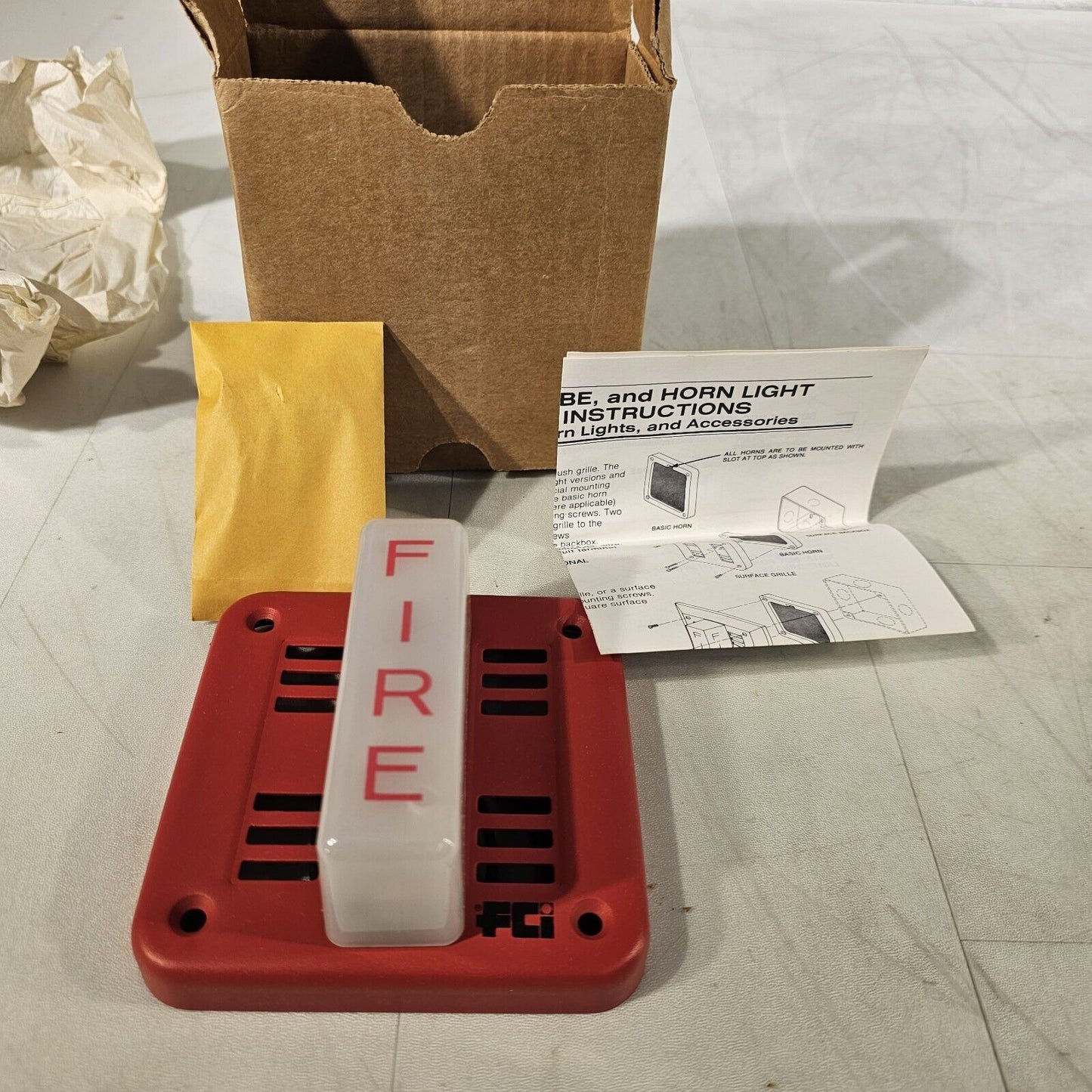 Vintage FCI GAMEWELL HSC/SL Fire Alarm Strobe 24VDC